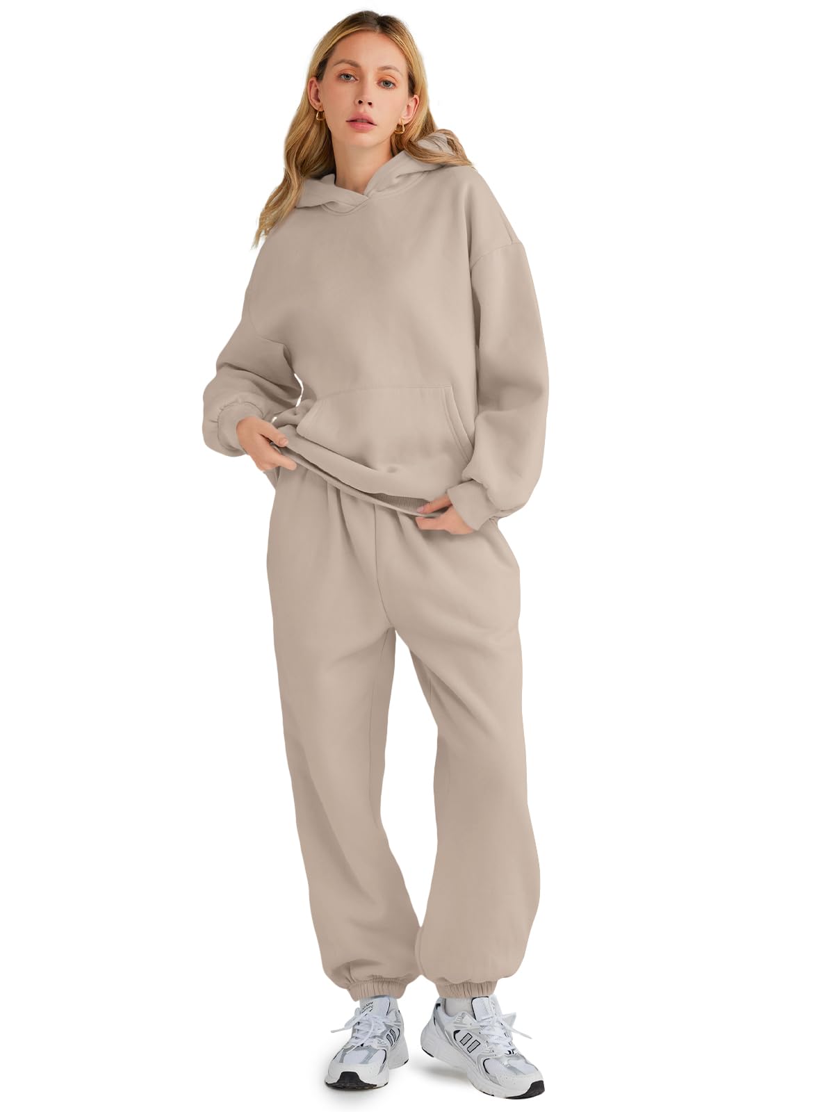 AUTOMET Women's 2-Piece Lounge Set - Oversized Hoodie & Baggy Sweatpants with Pockets | Cozy Fall Fashion Outfit for Home, Workout & Casual Wear