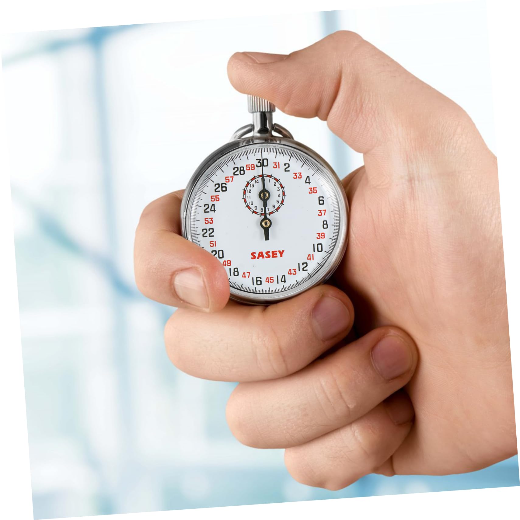 WHAMVOX Lightweight Physics Teaching Stopwatch - 30S Metal Second Timer for Science Lab Experiments, Classroom Education & STEM Learning Activities