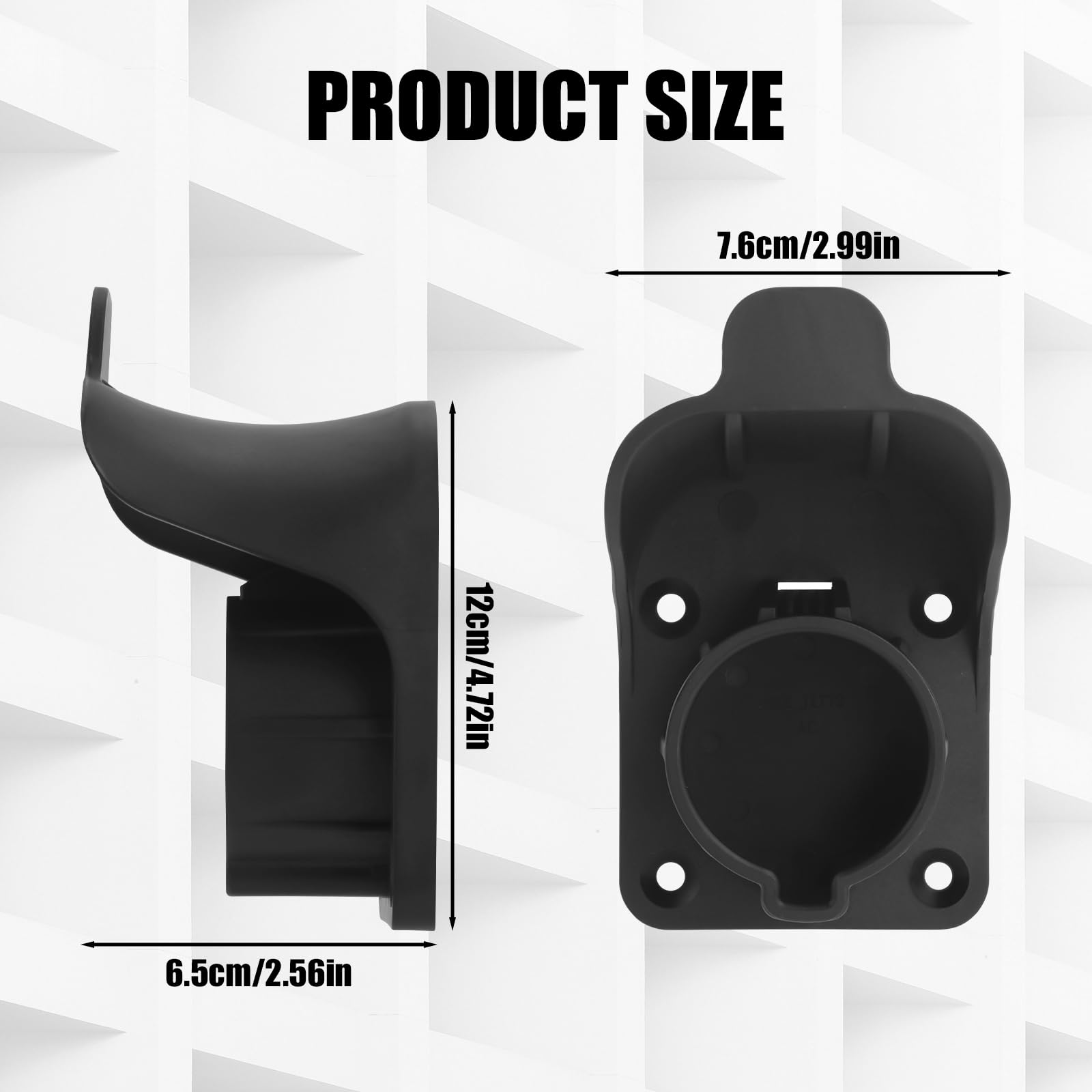 Outdoor EV Charger Holder Wall Mount - Waterproof J1772 Charging Cable Organizer & Enclosure for Tesla, Nissan Leaf, Chevy Volt - Perfect for Garage, Driveway & RV Charging Stations
