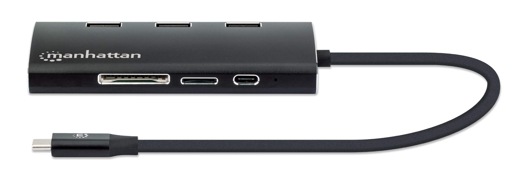 Premium 6-in-1 USB-C Hub with Ethernet, HDMI, 3x USB-A & USB-C Ports | 100W Power Delivery | SD Card Reader | 30cm Cable | Aluminum Body | Black | 3-Year Warranty | Perfect for MacBook Pro/Air, iPad Pro & Windows Laptops | Home Office & Travel Essential