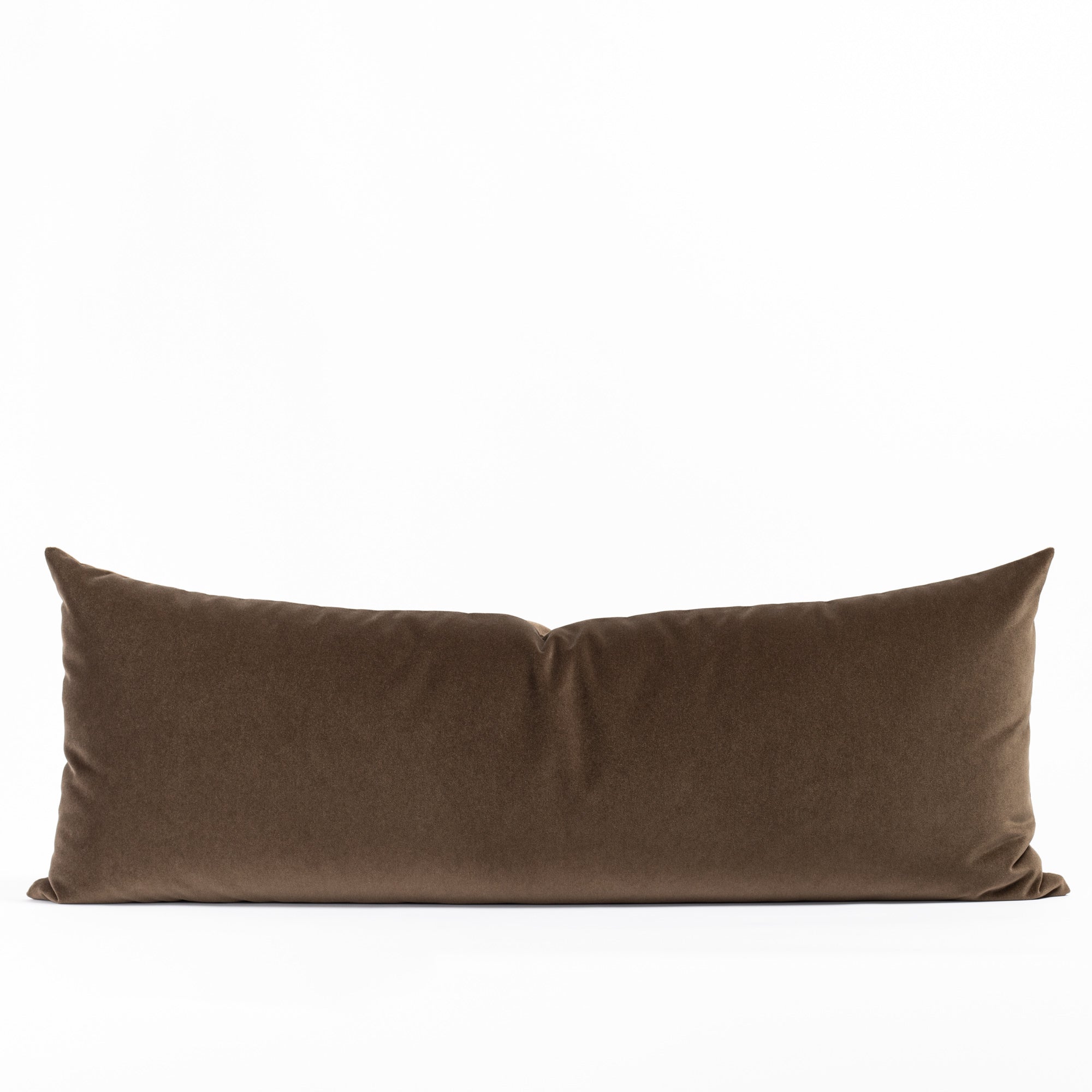 Valentina Velvet 16x42 Bolster Pillow in Truffle Brown - Luxury Couch Pillow for Sofa, Bed, Living Room & Home Decor
