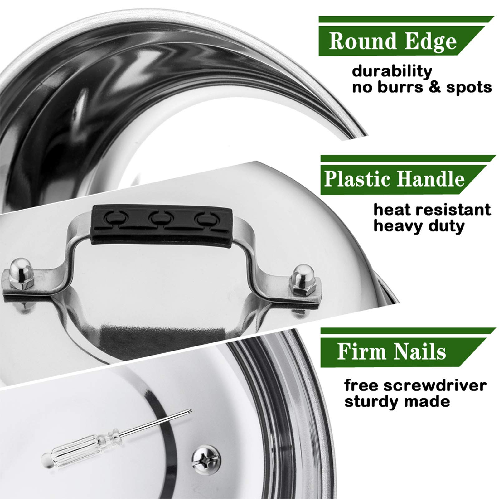 9 Inch Stainless Steel Cheese Melting Dome - Set of 2 Professional Basting Covers for Griddle & BBQ | Heavy Duty, Dishwasher Safe | Perfect for Burgers, Nachos & Outdoor Cooking