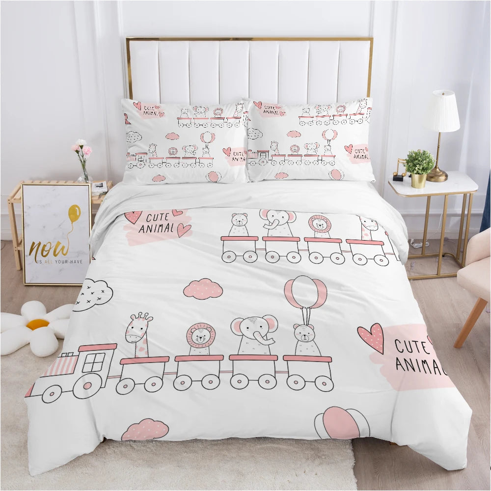 Jungle Animals Bedding Set for Kids - Wild Animal Print Comforter, Sheet & Pillowcase - Perfect for Boys & Girls Bedroom Decor (Jungle Theme) | Great for Nursery, Kids Room & Sleepovers