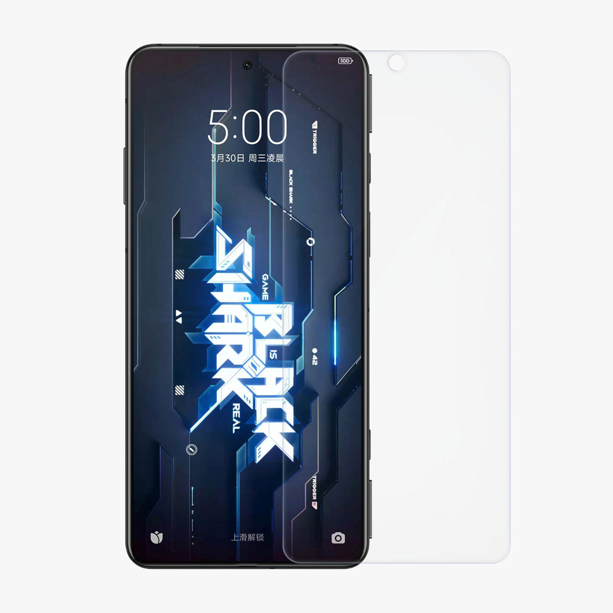 Black Shark 5/5 Pro Tempered Glass Screen Protector - HD Clear, Anti-Scratch, Bubble-Free for Gaming & Daily Use