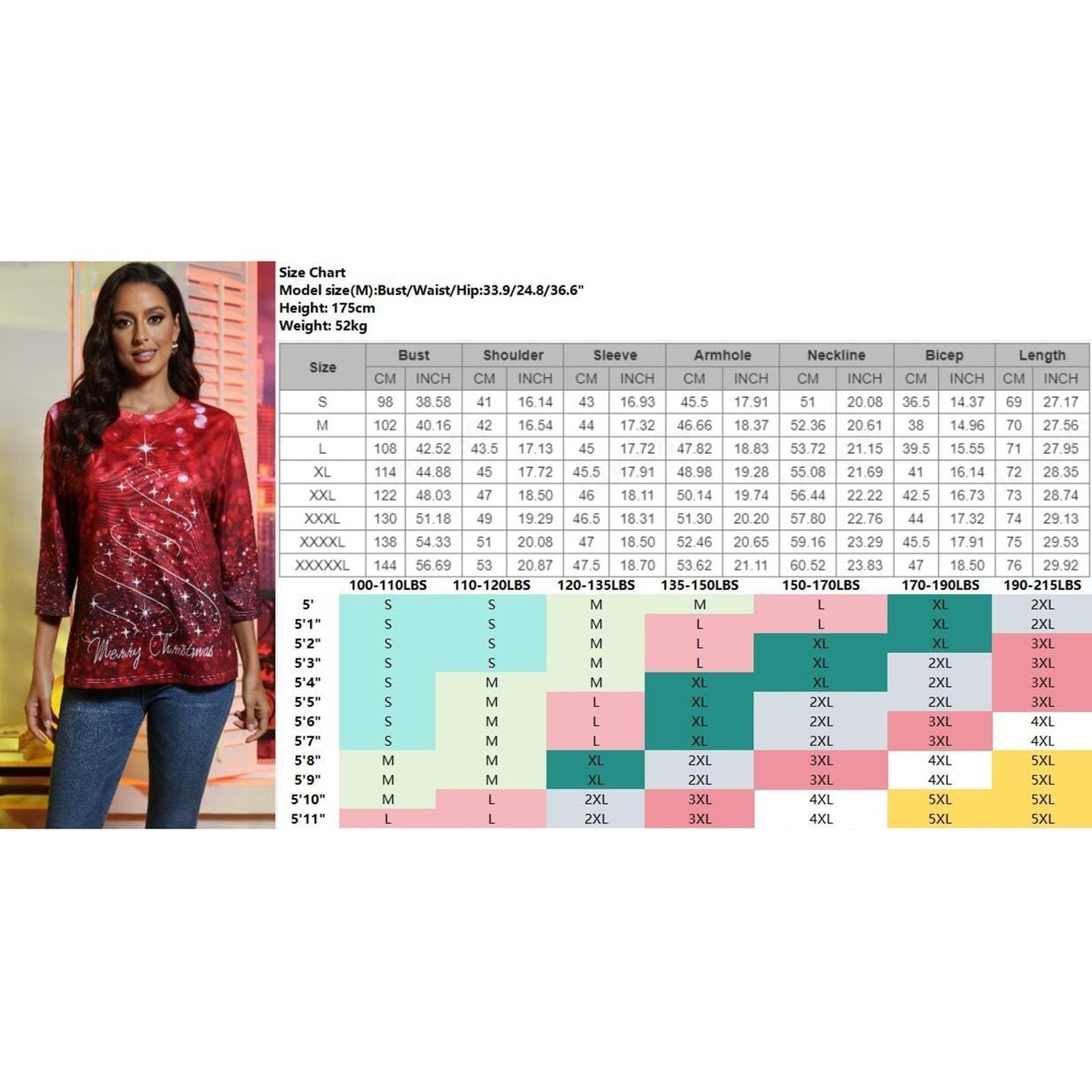 Trendy Women's Casual Printed Crew Neck Three Quarter Sleeve T-Shirt - Perfect for Everyday Wear, Outings & Layering