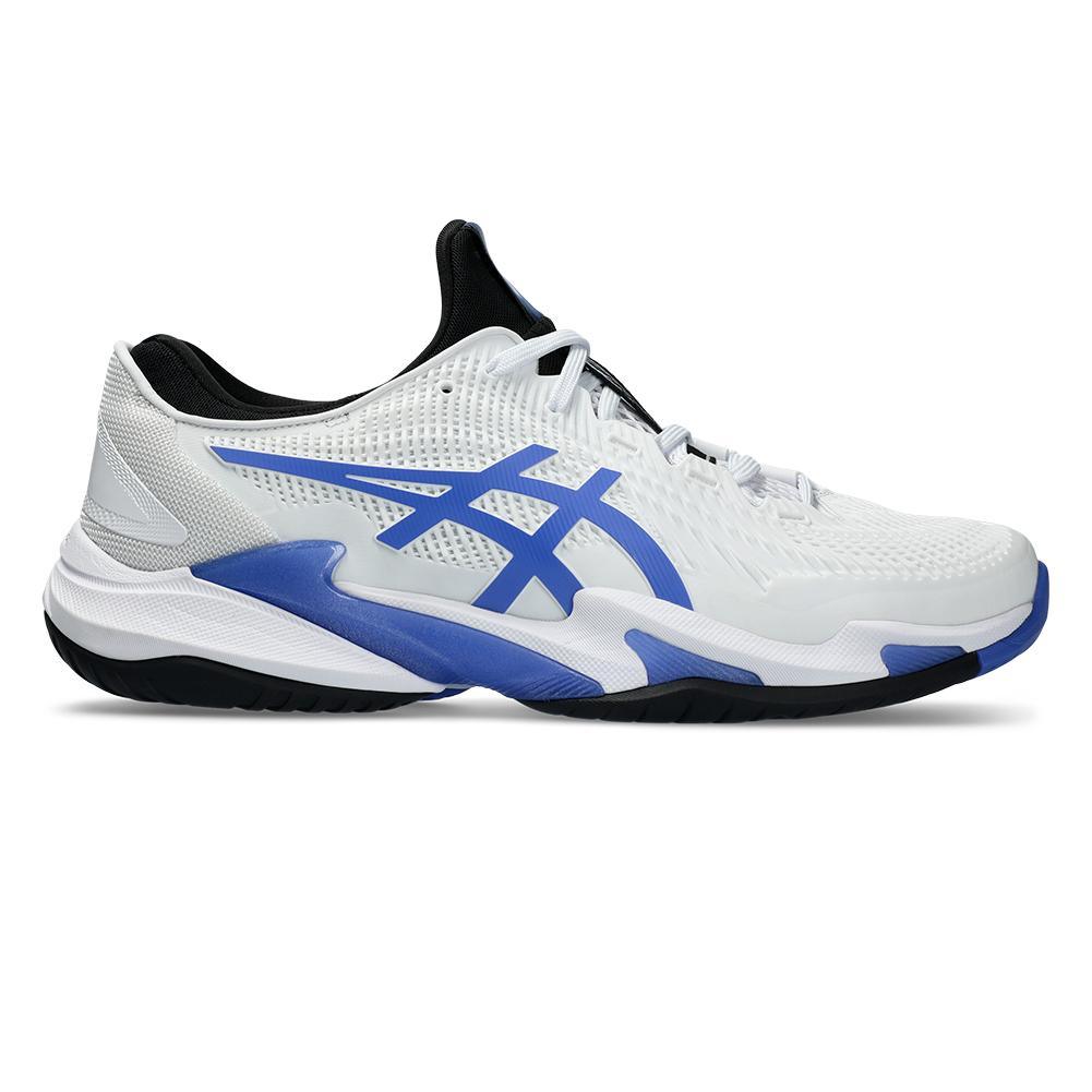 Men's Court FF 3 Tennis Shoes - White & Sapphire Blue | High-Performance Athletic Sneakers for Tennis, Training & Casual Wear