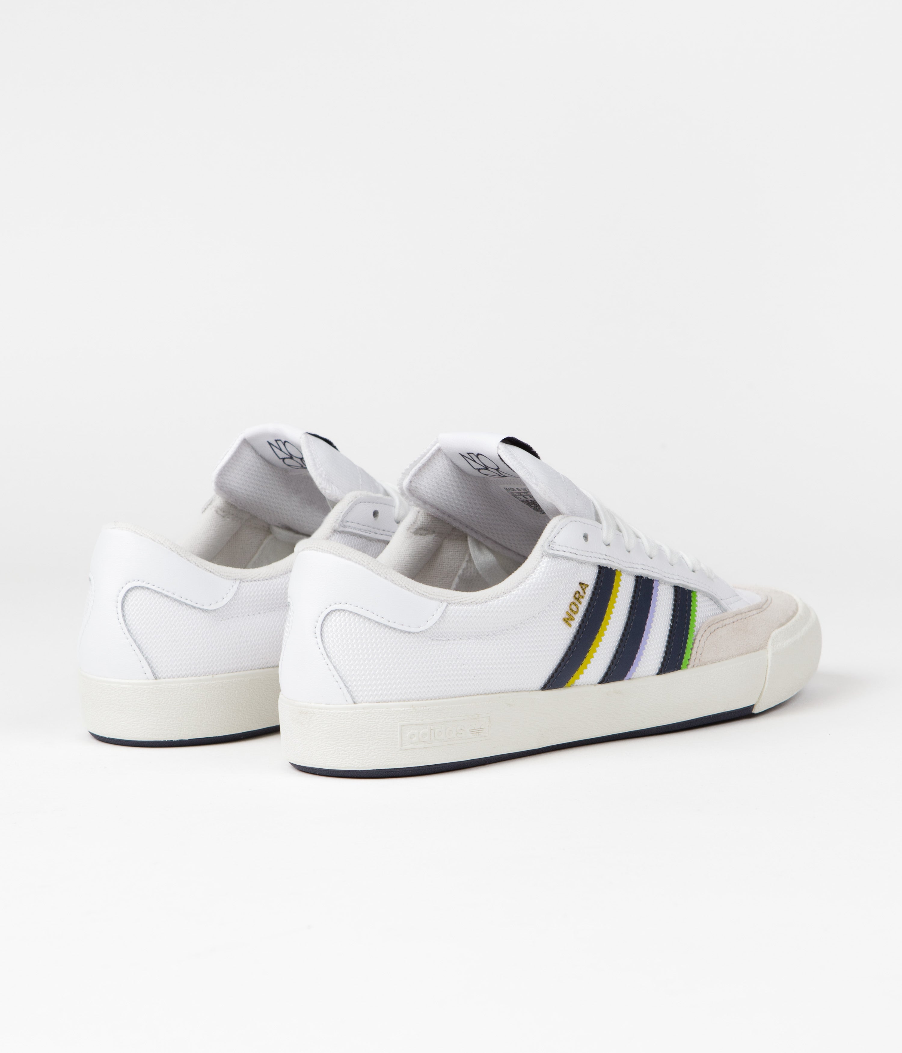 Adidas Nora Shoes for Women - White, Shadow Navy & Gold Metallic Athletic Sneakers | Running, Gym & Casual Wear