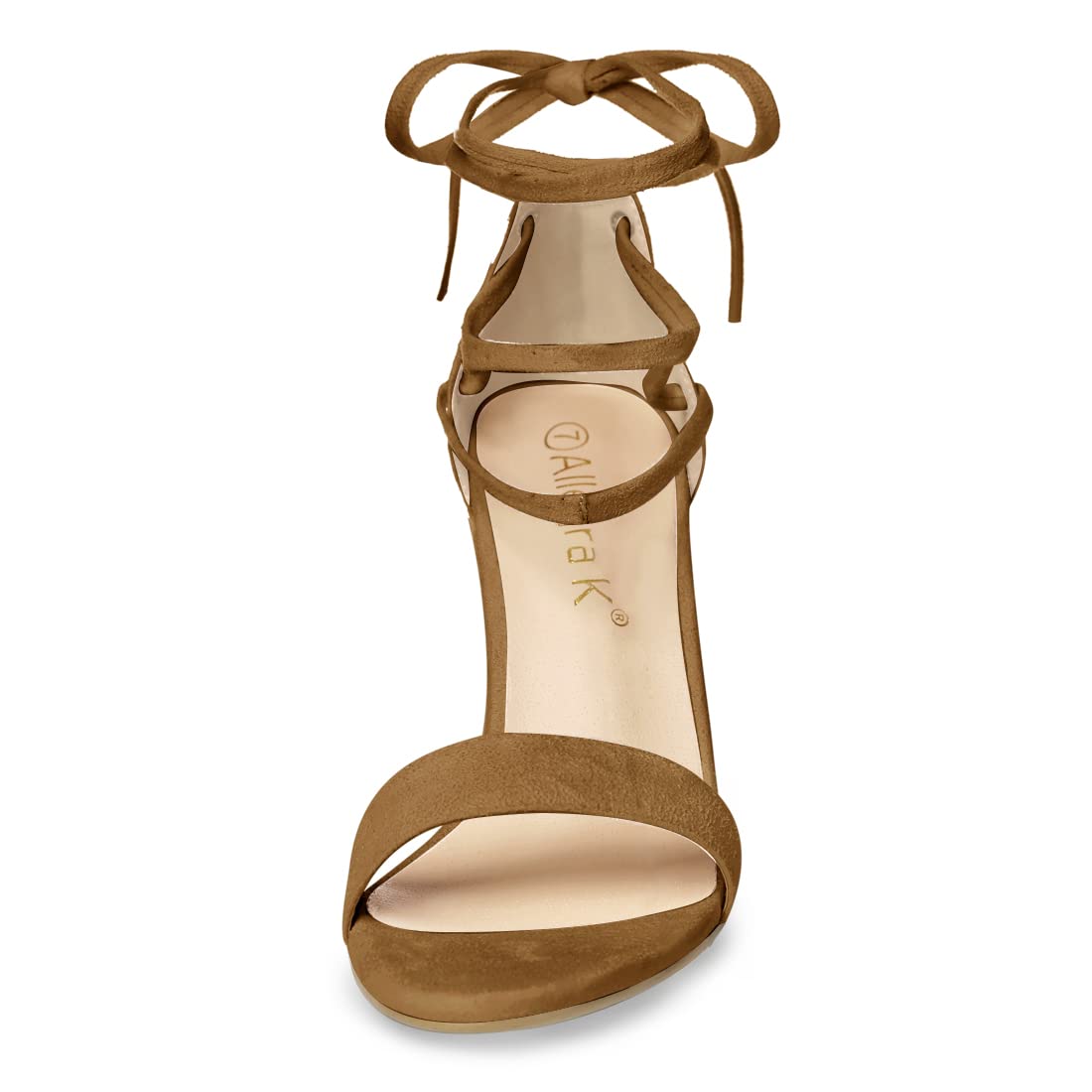 Allegra K Women's Strappy Chunky High Heel Sandals with Tie-Up Detail - Perfect for Parties, Weddings & Night Out