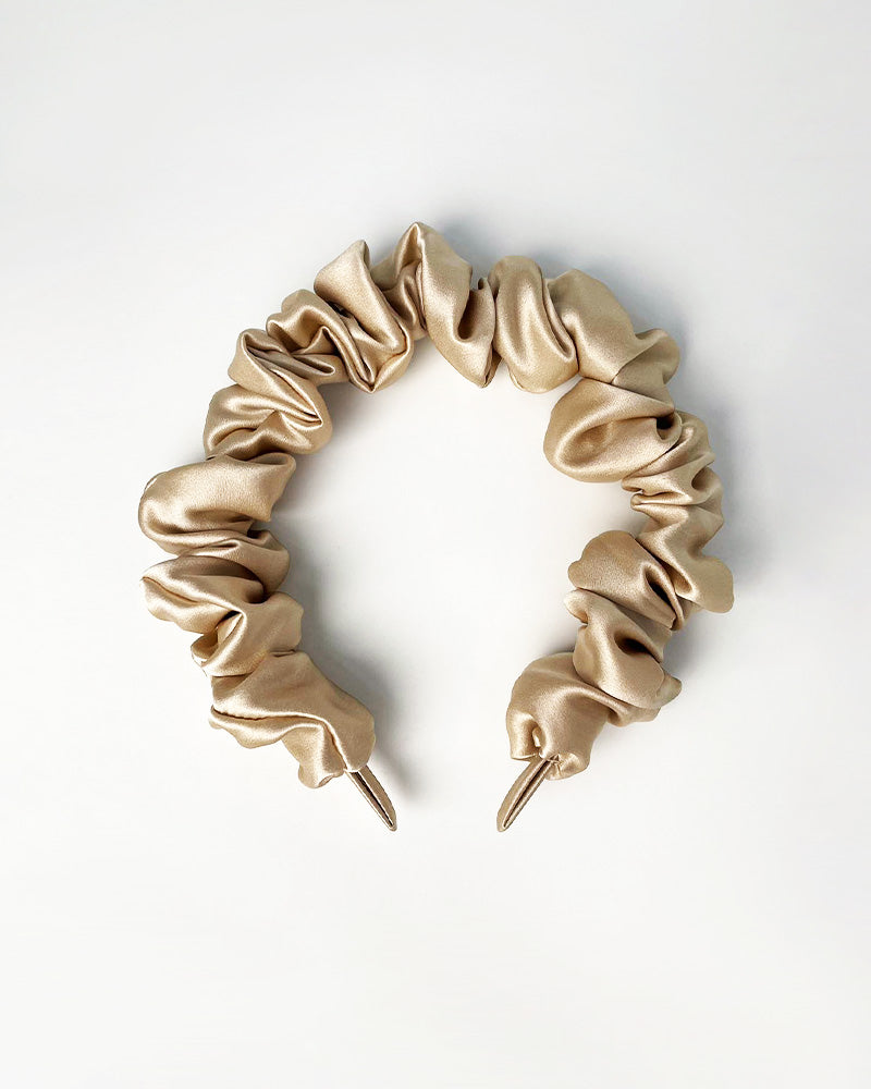 Elegant 3.5cm Silk Pleated Headband for Women - Soft Hair Accessories for Everyday Wear, Work, and Special Occasions