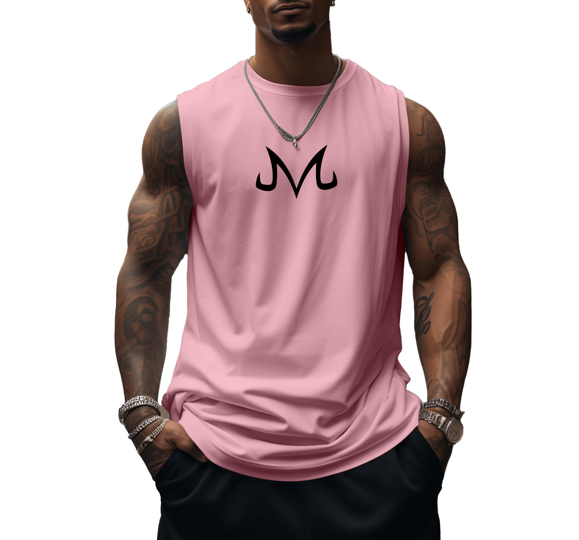 Majin Buu Anime Workout Tank Top for Men - Breathable Fitness Shirt for Gym, Running & Training - Dragon Ball Z Inspired Workout Apparel