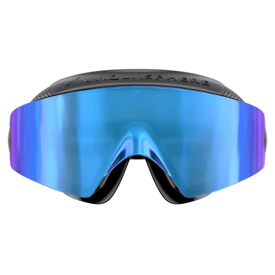Aqua Sphere Defy Ultra Blue Titanium Mirrored Black Bright Yellow Swimming Goggles - Anti-Fog & UV Protection for Competitive Swimmers & Triathletes