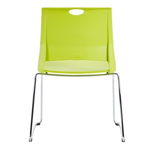 4 Pack Stackable Plastic Chairs - Heavy Duty Green Waiting Room Chairs with Durable Seats for Office, Library, Conference, Dorm, Cafeteria - Perfect for Events, Classrooms & Home Use