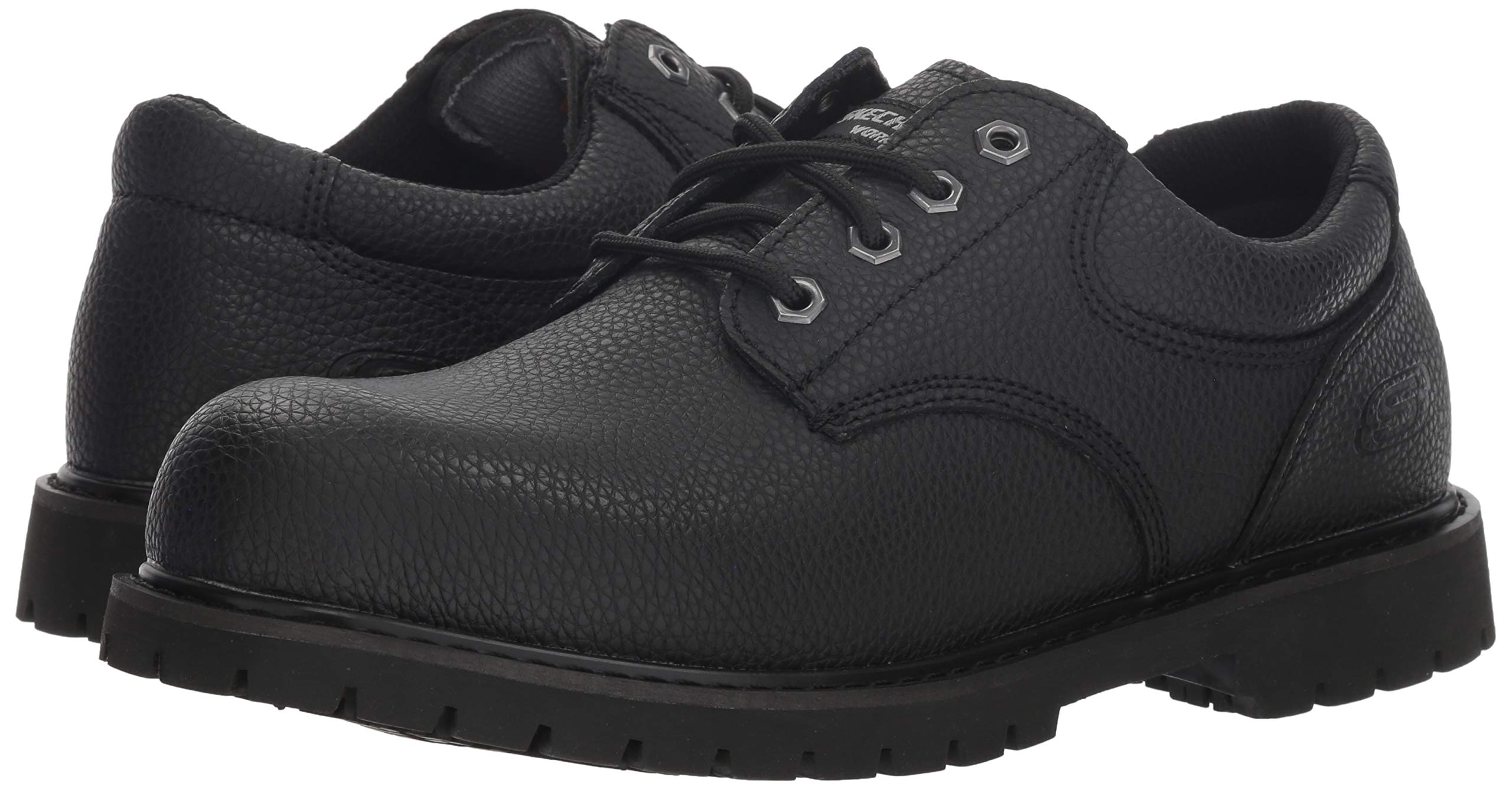 Skechers Slip Resistant Work Shoes for Men - Black Size 8.5W for Safety & Comfort