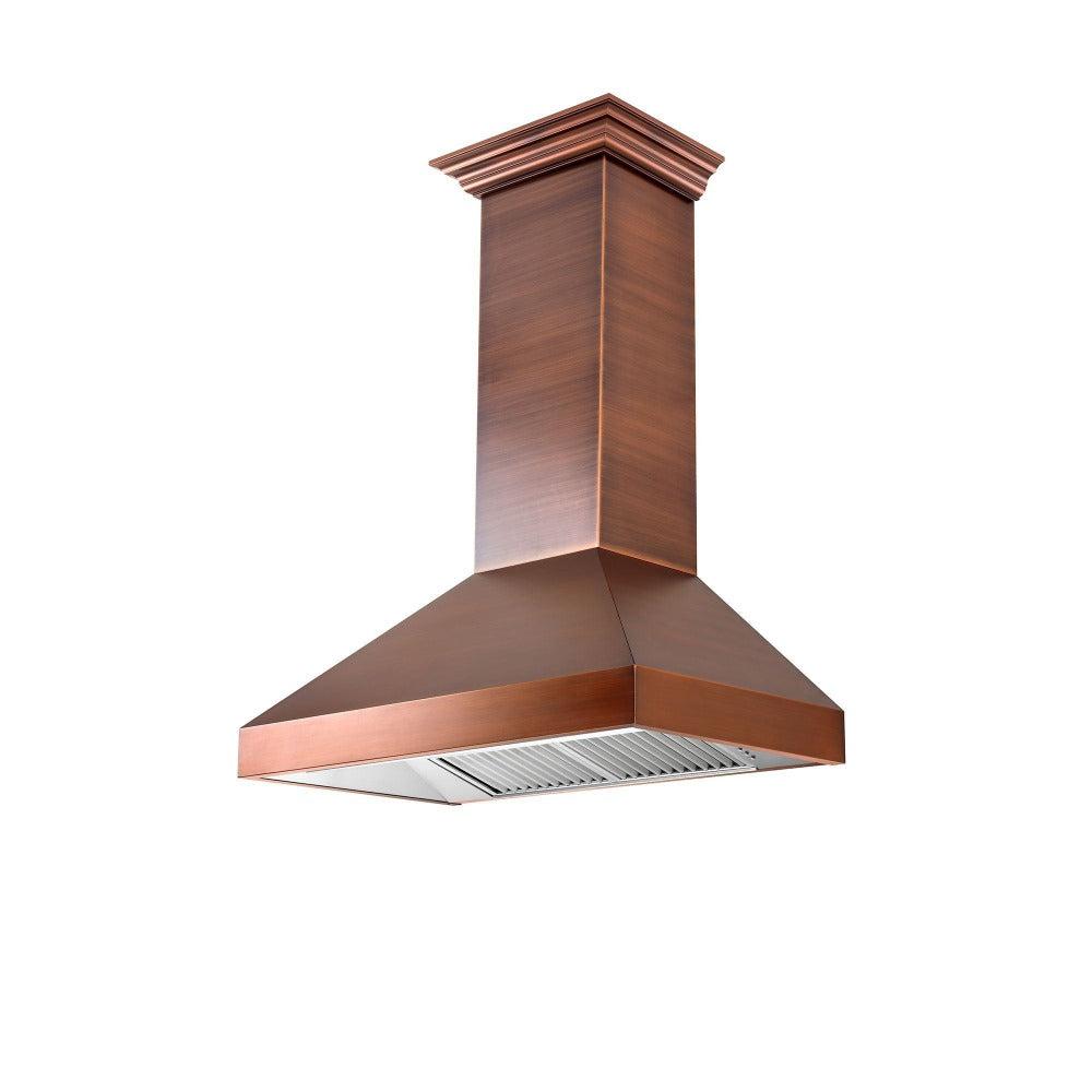 ZLINE 8667C Convertible Designer Series Copper Wall Mount Range Hood - Premium Kitchen Ventilation for Modern Homes | Perfect for Cooking, Baking & Grilling