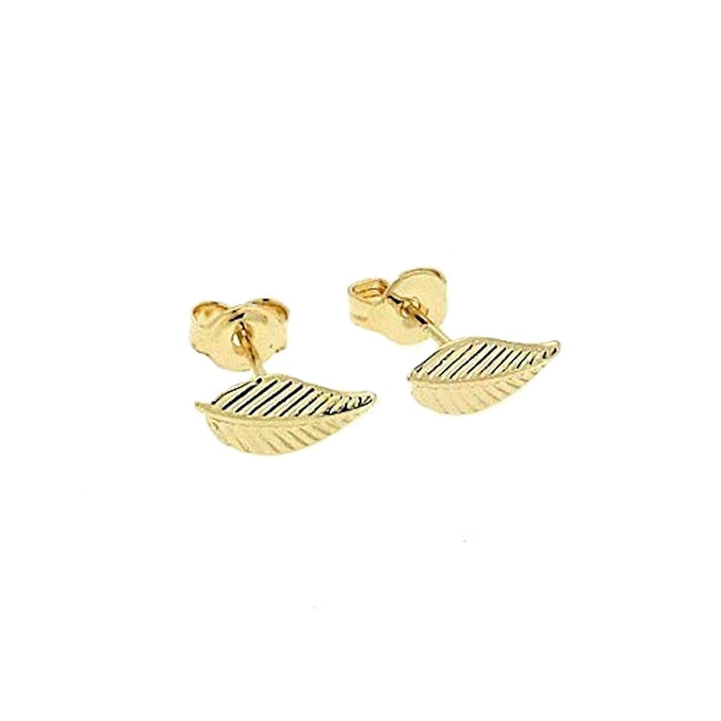 14K Gold Filled Leaf Stud Earrings - Delicate Autumn Leaf Post Earrings for Women, Minimalist Gold Jewelry, Everyday Wear, Birthday Gift for Her | Perfect for Fall Outfits, Office Wear & Special Occasions