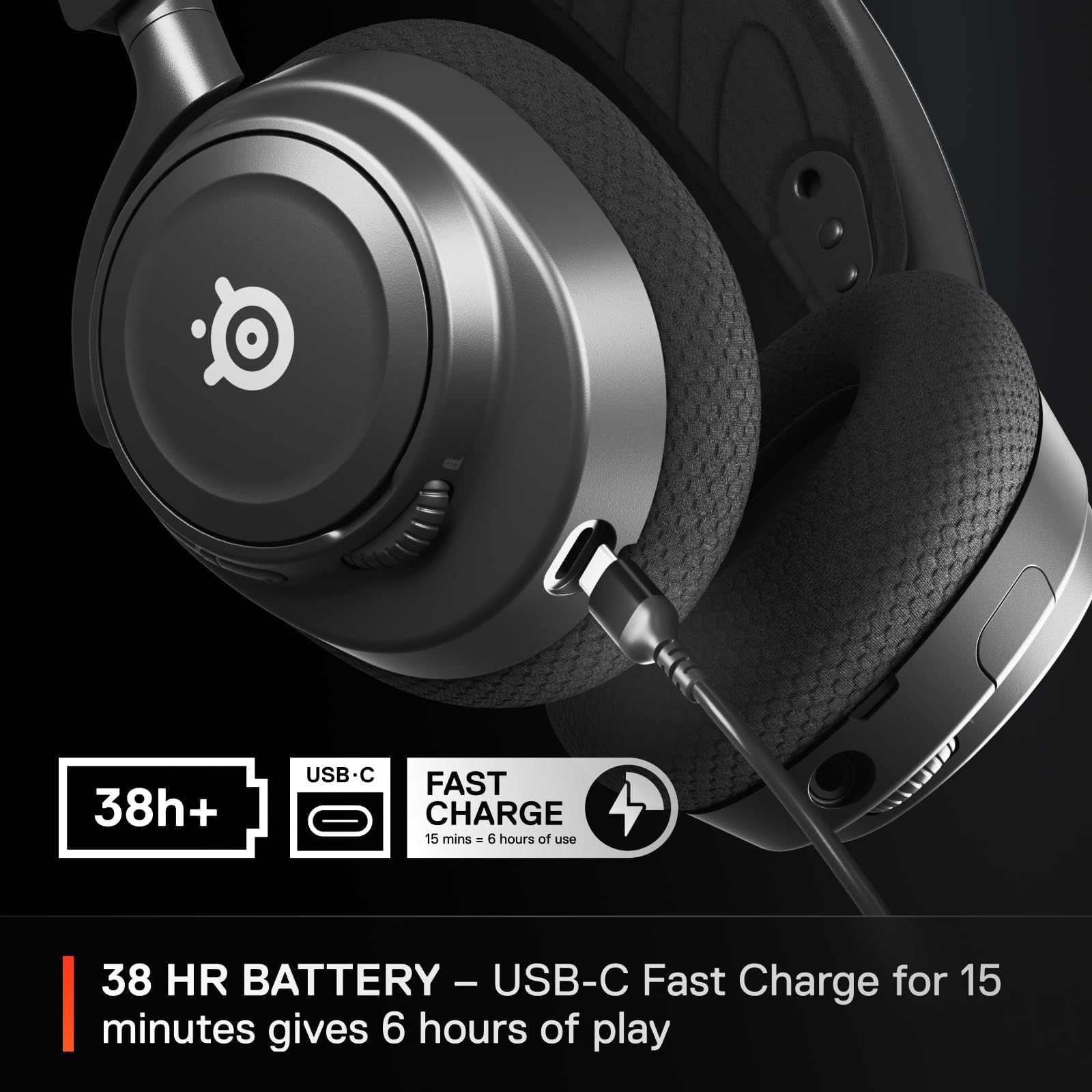 SteelSeries Arctis Nova 7 Wireless Gaming Headset with Neodymium Drivers - Dual 2.4GHz & Bluetooth Connectivity - 38Hr USB-C Battery - AI-Powered ClearCast Gen2 Mic - Compatible with PC, PS5, Switch, VR & Mobile - Perfect for Competitive Gaming, Streaming & Work Calls