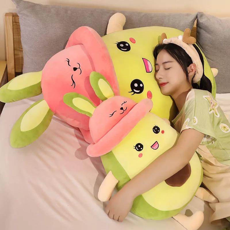Giant Squishy Avocado Plush Toy - Extra Large Soft Stuffed Avocado Pillow for Kids & Adults - Perfect for Stress Relief, Home Decor, and Cuddling