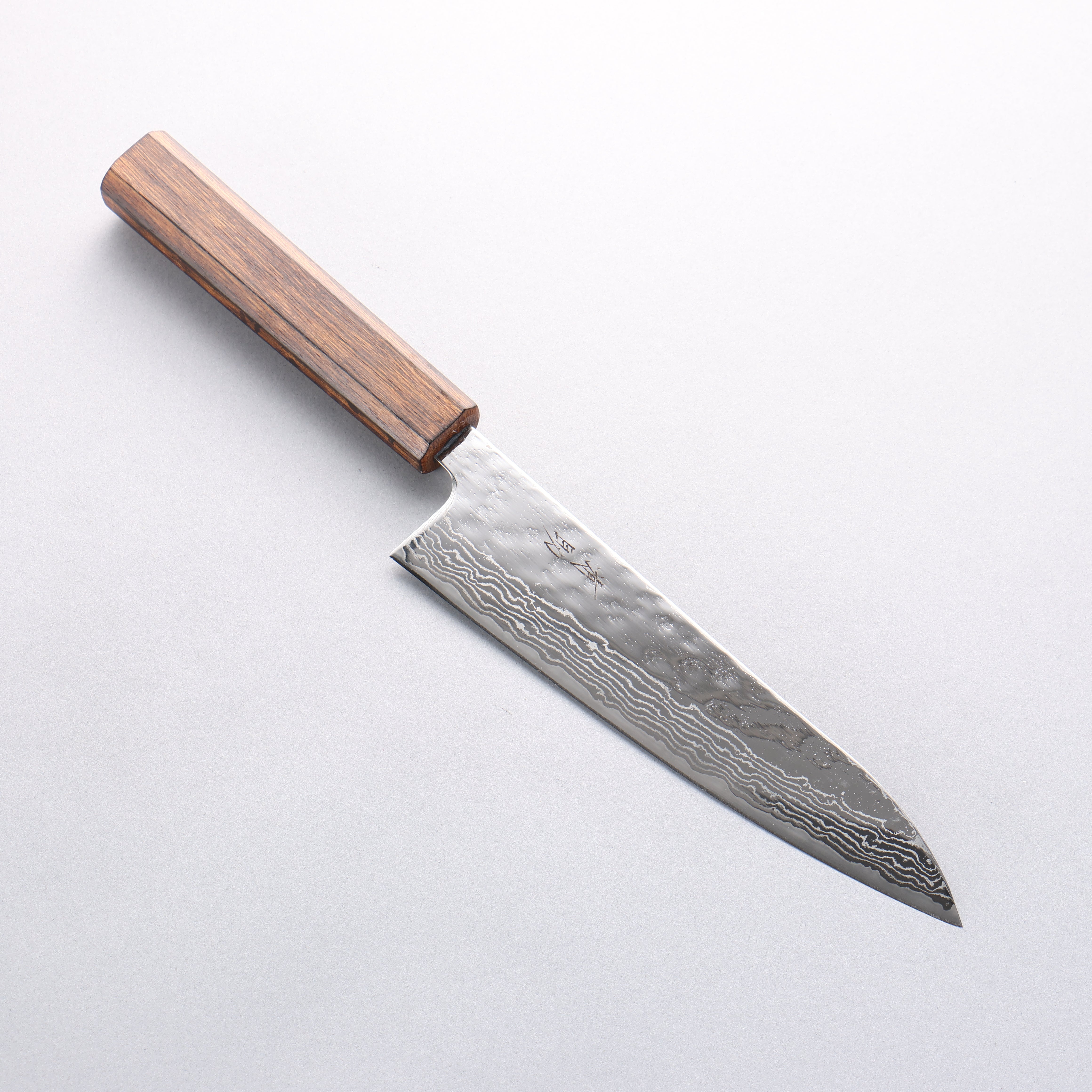Premium 440C Stainless Steel Hammered Damascus Gyuto Knife 180mm - Japanese Chef Knife with Oak Handle for Slicing, Dicing & Precision Cooking
