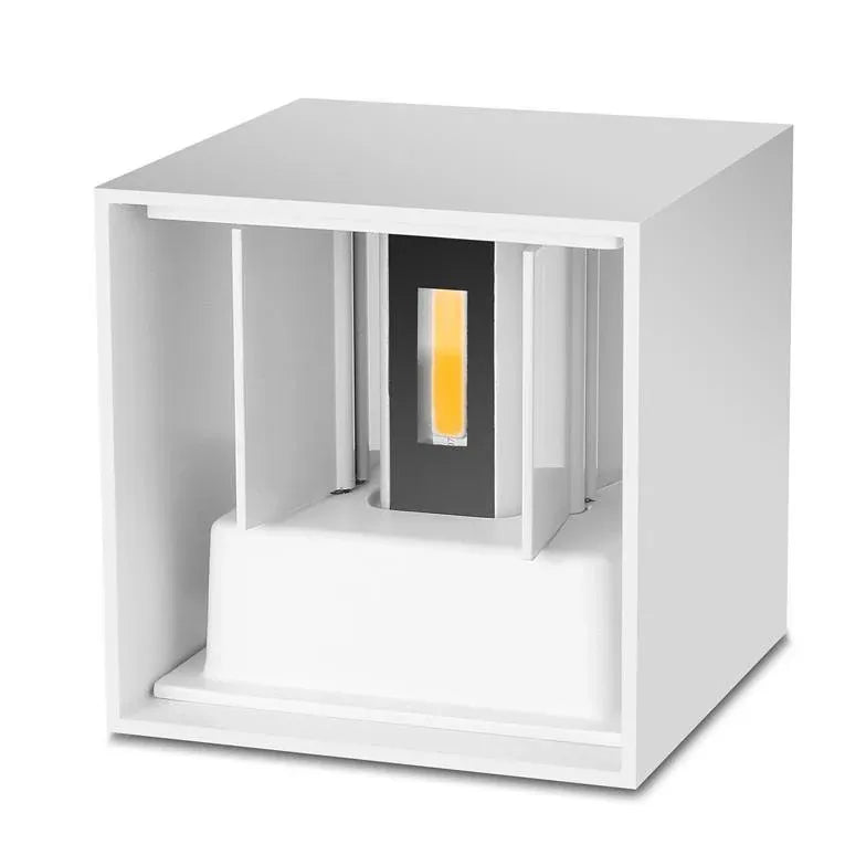 Waterproof Outdoor Square LED Up and Down Wall Lights - Modern Exterior Lighting for Patio, Garden, Deck, and Facade