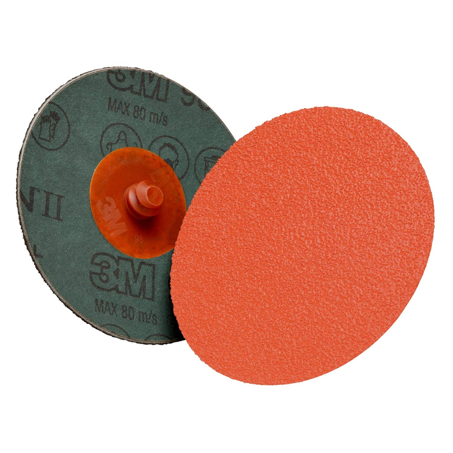 3M Cubitron II Roloc Fiber Disc TR 987C - 3 Inch 80+ Grit - Pack of 50 Abrasive Discs for Metal Grinding, Sanding & Surface Preparation - Ideal for Automotive, Welding & Industrial Applications