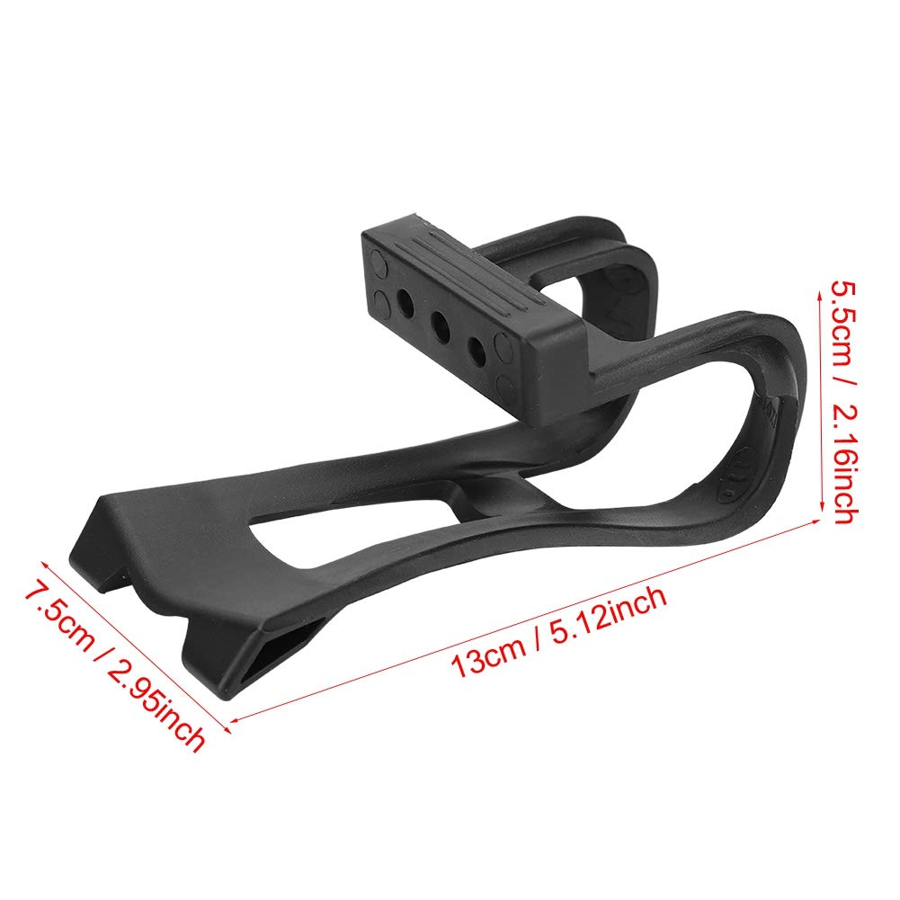 Keenso Adjustable Anti-Slip Plastic Toe Clips for Bikes - 1 Pair Black Pedal Accessories with Secure Belt | Perfect for Road Bikes, Mountain Bikes & Indoor Cycling