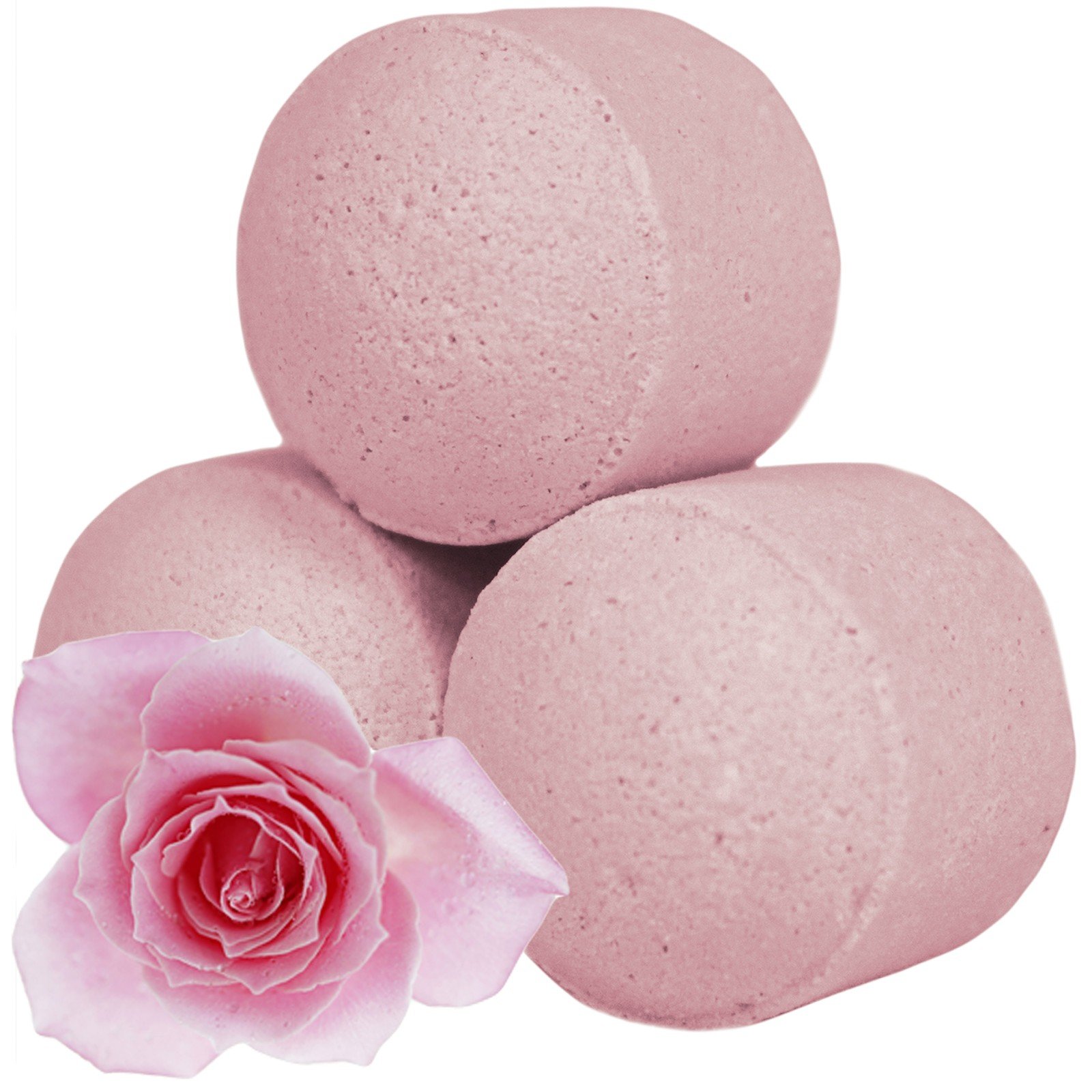 Mini Bath Bombs Chill Pills - Rose Scented Relaxation Bath Fizzies (Pack of 3) | Perfect for Wedding Favors, Bridal Showers & Self-Care Gifts