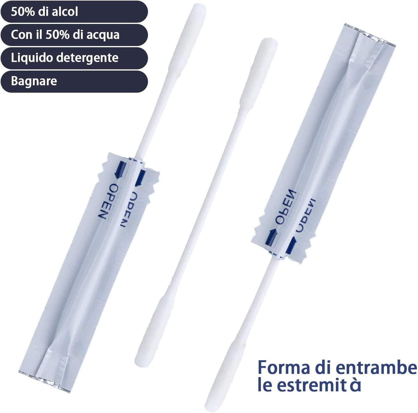 60 Pcs IQOS Cleaning Sticks - Dual Head Alcohol Cotton Swabs for IQOS 2.4/2.4 Plus/3.0 Duo/Lil/LTN/HEETS/GLO - Perfect for Removing Oil Residue & Maintaining Heater Performance - Essential Accessories for Vape Device Care & Maintenance