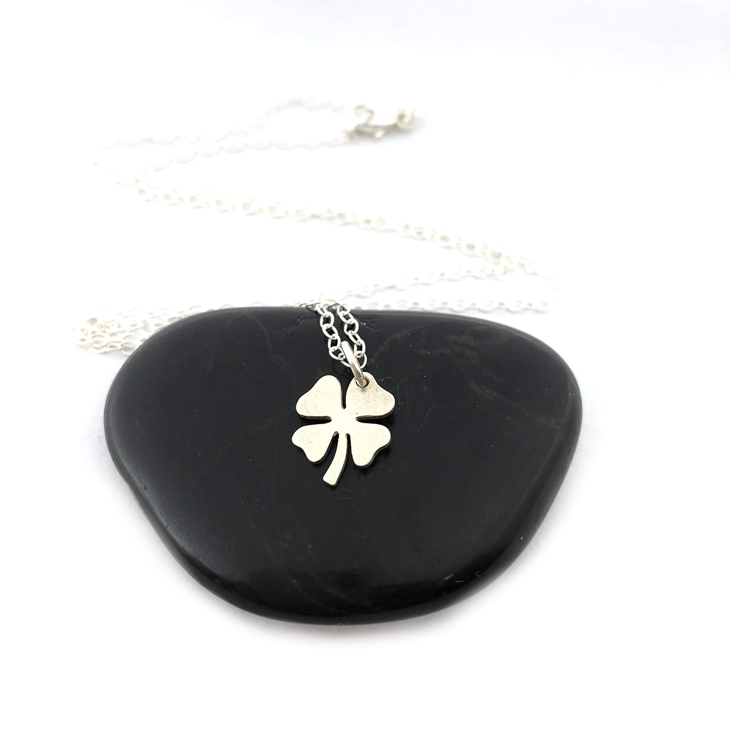 Four Leaf Clover Charm Necklace - Sterling Silver Pendant for Good Luck & Protection | Irish Jewelry Gift for Women | Perfect for St. Patrick's Day & Everyday Wear
