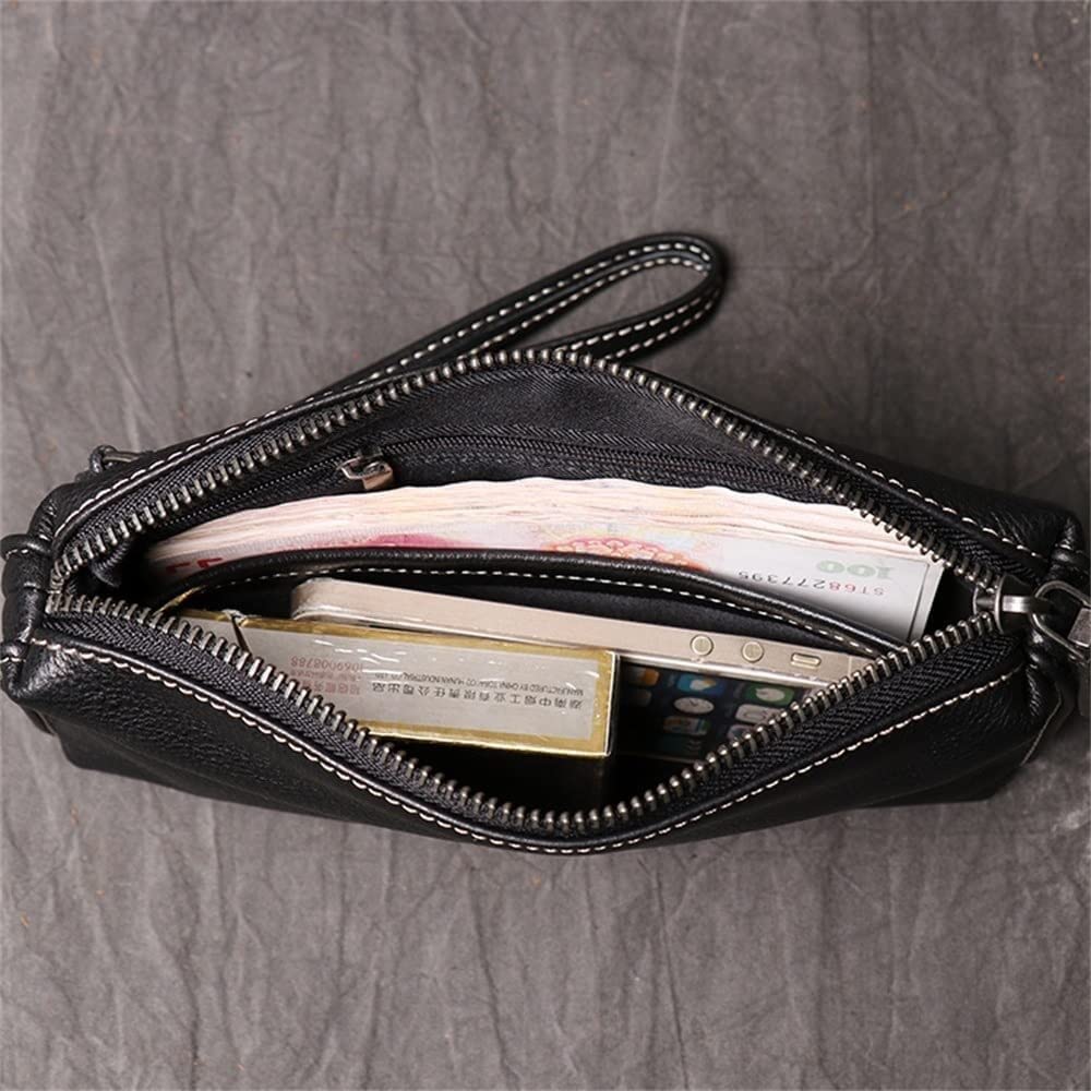 Premium Genuine Leather Crossbody Phone Wallet for Men & Women - Slim RFID Blocking Long Clutch Purse with Card Slots (21x12x3cm) - Perfect for Travel, Shopping & Daily Essentials