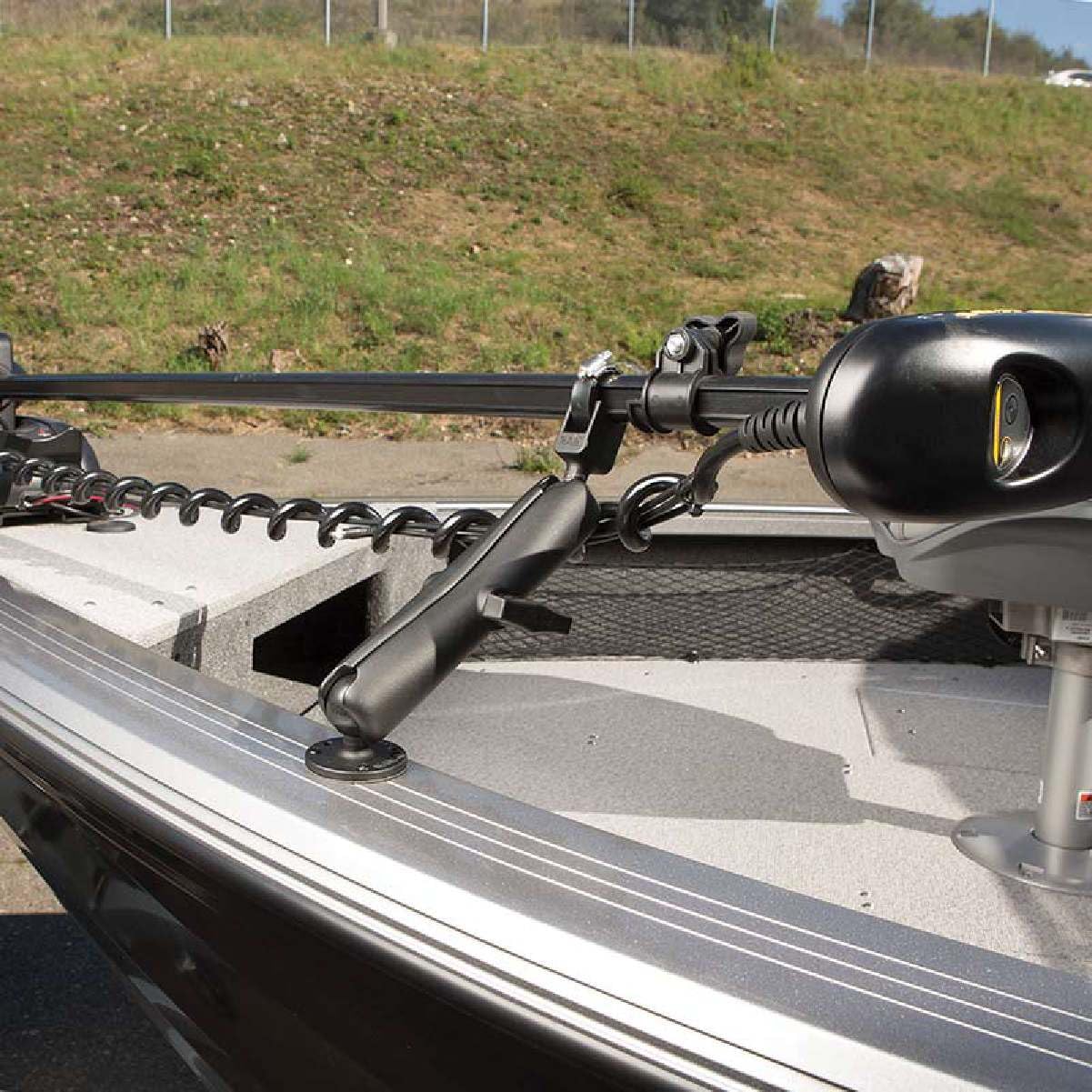 RAM Trolling Motor Stabilizer with Strap Hose Clamp - Ensure Stability on the Water