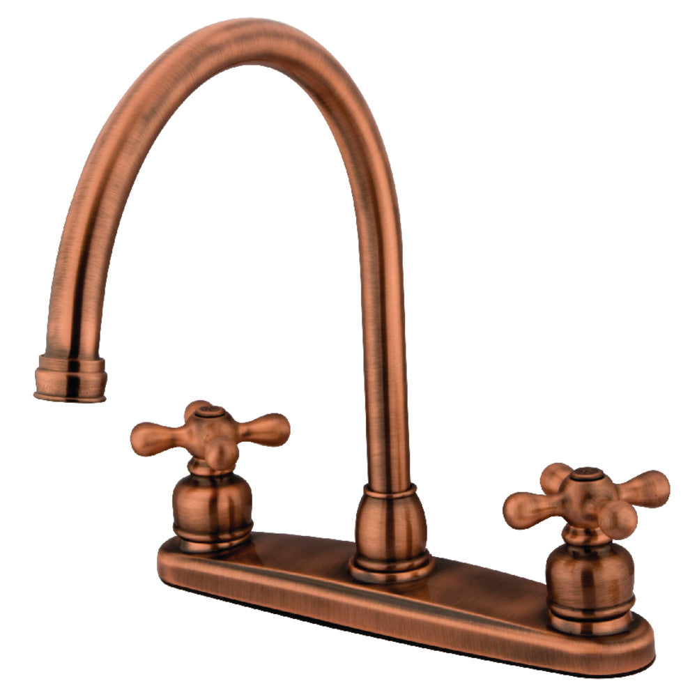 Kingston Brass KB726AXLS 8-Inch Centerset Vintage Kitchen Faucet - Perfect for Farmhouse, Cottage & Traditional Style Kitchens