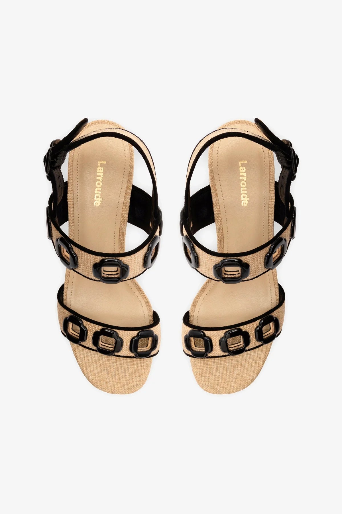 Stylish Milan Sandal in Beige Raffia with Black Trimming - Perfect for Summer Outfits, Beach Vacations & Casual Wear