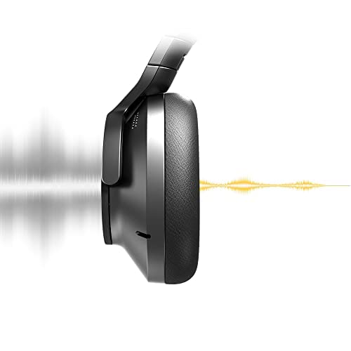 Technics EAH-A800 Premium Closed-Back Wireless Headphones with Noise Cancellation - Black | Perfect for Travel, Office & Home Listening