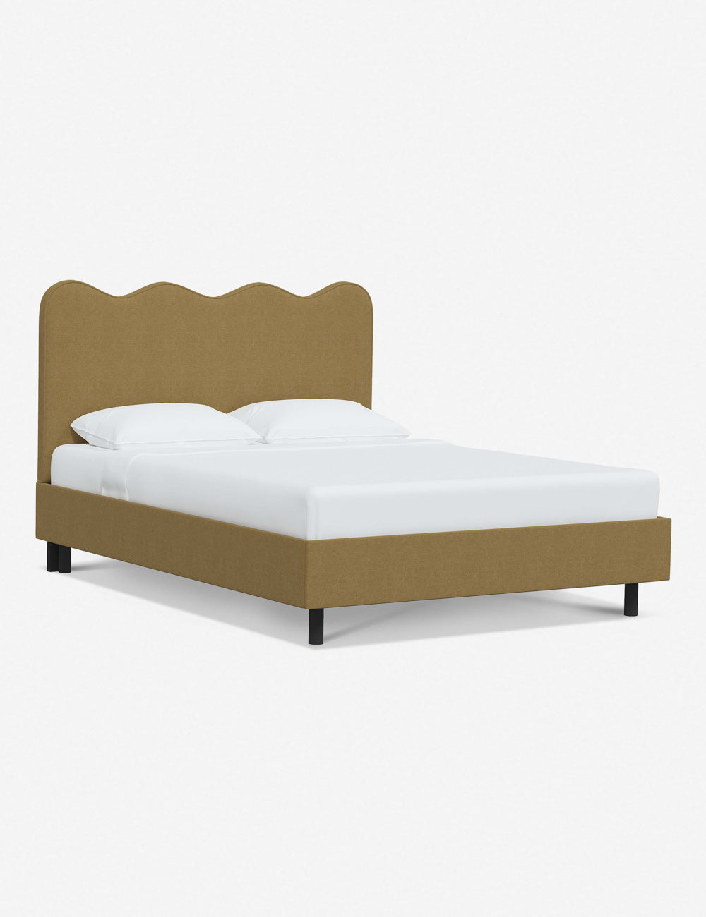 Modern Clementine Platform Bed Frame - Queen Size, Wooden Slat Support, Sturdy & Minimalist Design - Perfect for Bedrooms, Guest Rooms & Small Spaces