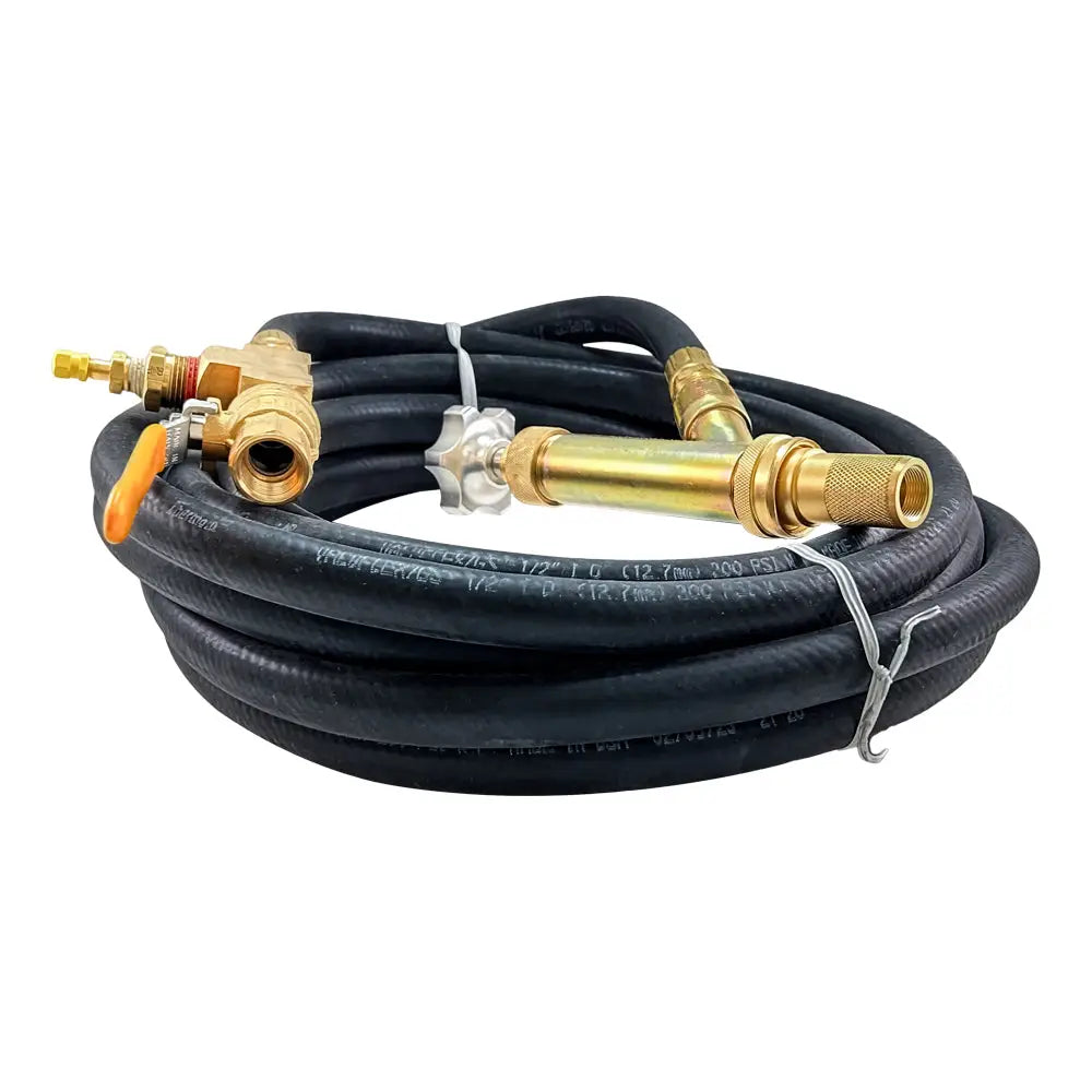 AA Super Large Bore Inflator with Ball Valve & 25ft Hose for Giant Tires - Heavy Duty Air Pump for Truck, Tractor, RV, and Off-Road Vehicle Tires