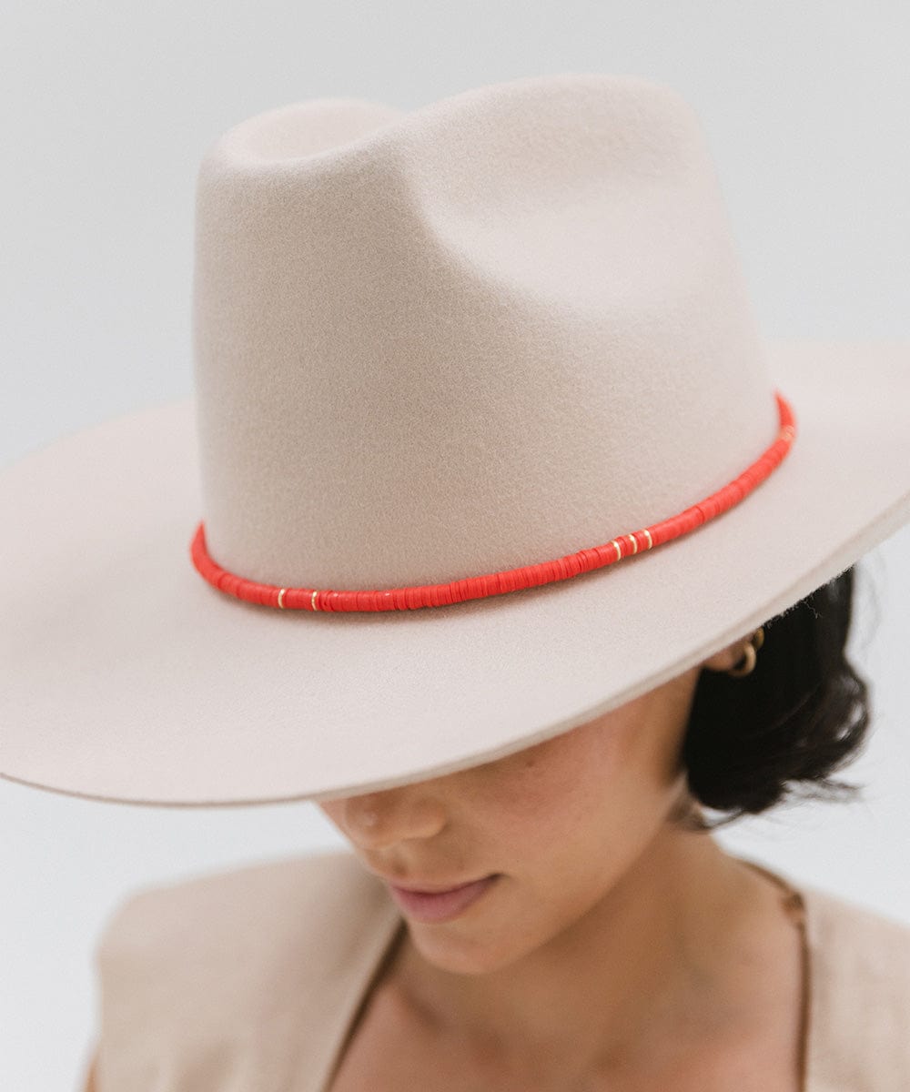 Handmade Beaded Clay Hat Band for Cowboy Hats - Western Style Accessory for Rodeo, Music Festivals & Outdoor Events