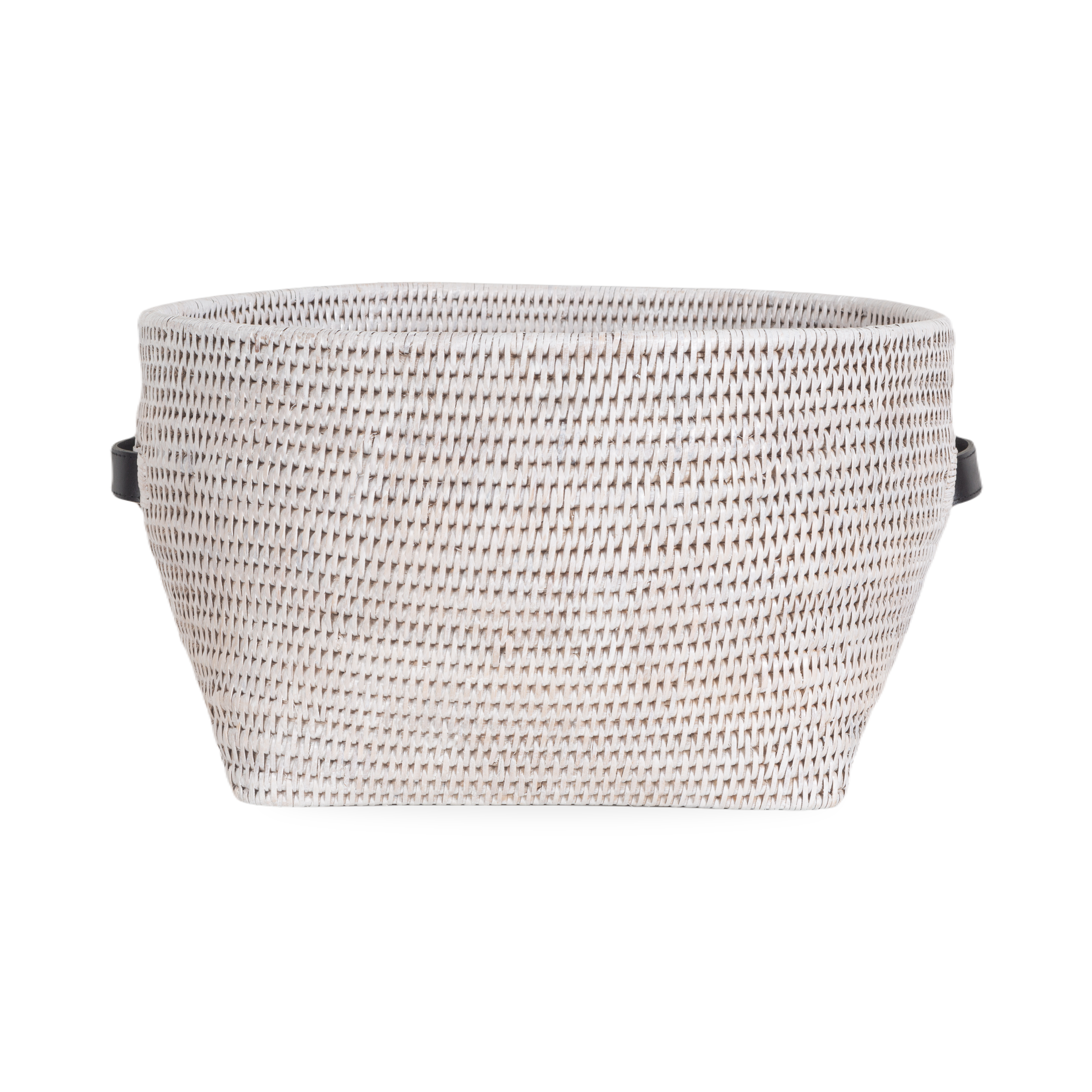 Natural Rattan Low Basket - Handwoven Storage Bin for Home Organization, Laundry, Toys & Blankets | Perfect for Nursery, Bathroom & Living Room Decor