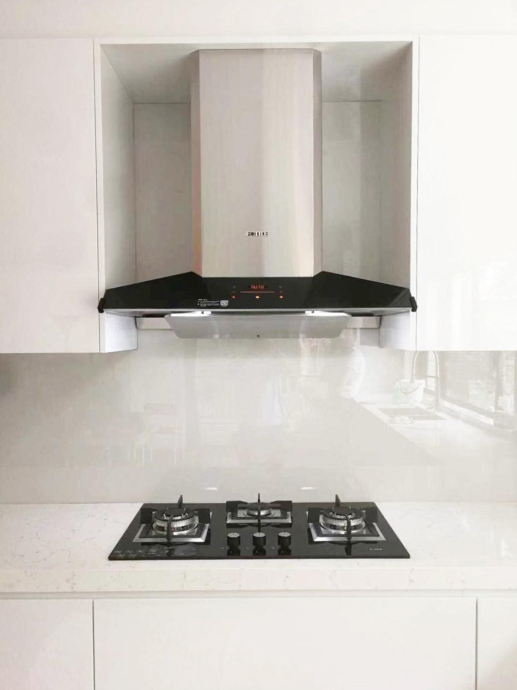 Fotile EPS Series 34-Inch Black Tempered Glass Cooktop with 3 Sealed Burners - GAG86309 - Perfect for Modern Kitchens & Home Cooking