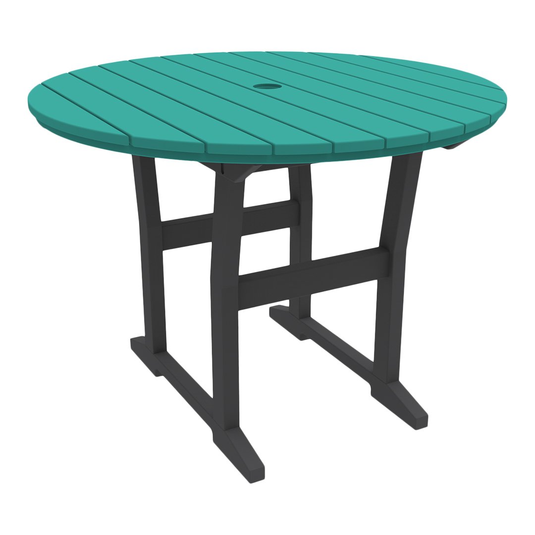 Coastline Cafe Round Dining Table - 36 Inch Modern Kitchen Table for Small Spaces, Breakfast Nook & Apartment - Perfect for Coffee Shops, Restaurants & Home Decor