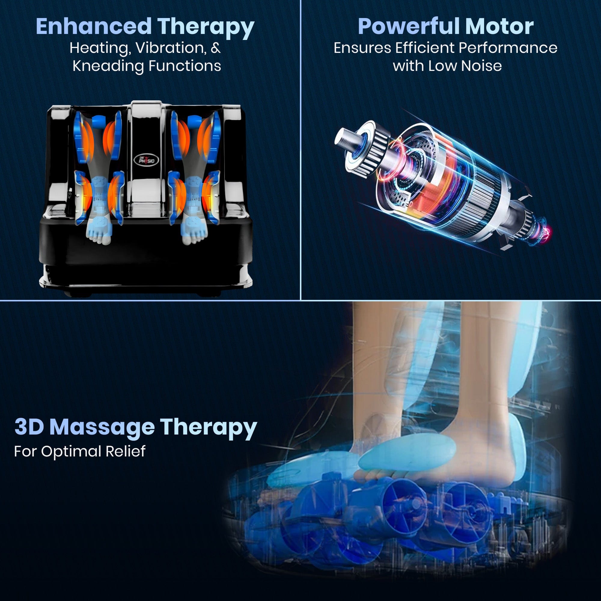 Dr. Physio USA Leg and Foot Massager 1022 - Electric Muscle Pain Relief for Circulation & Relaxation - Perfect for Home, Office & Post-Workout Recovery