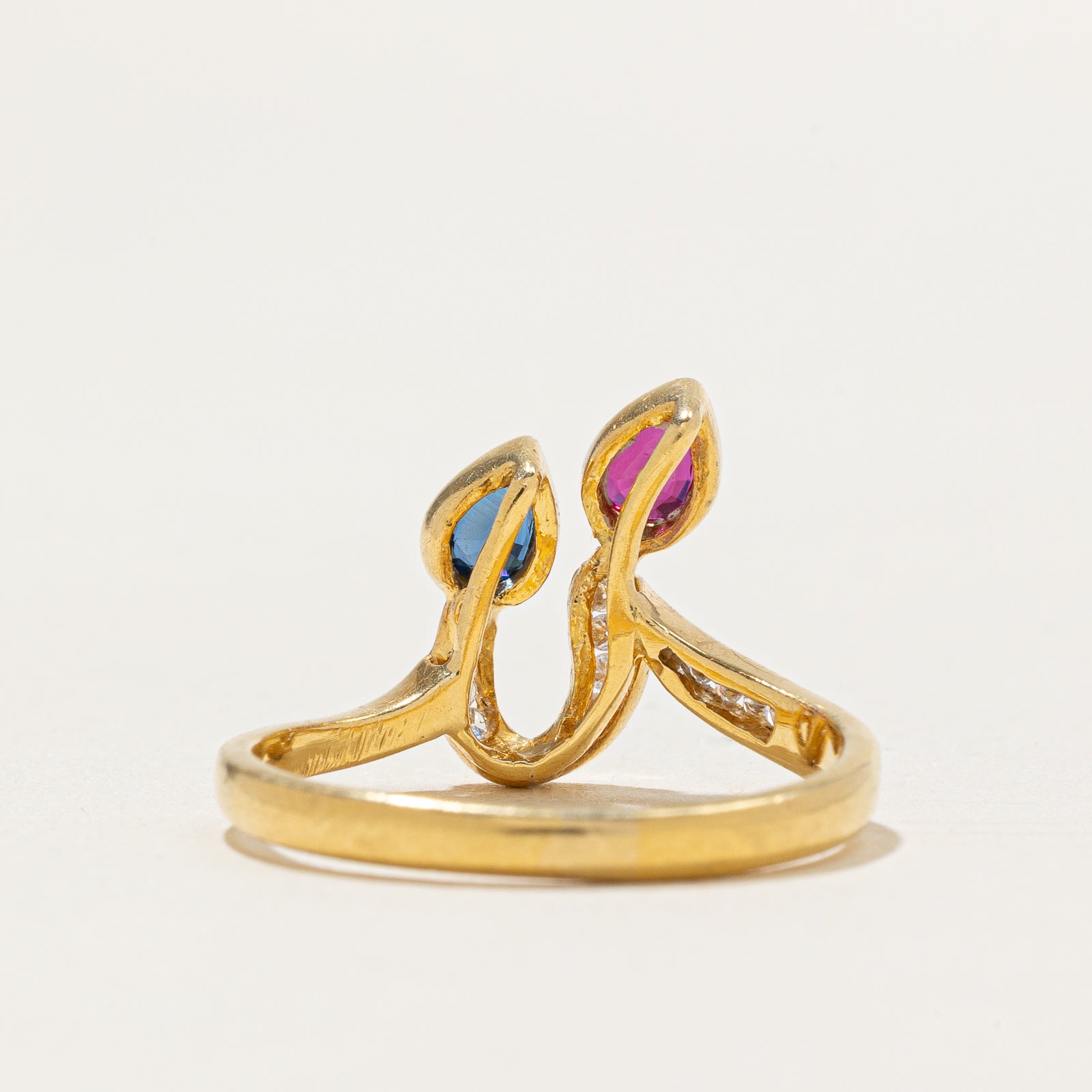 Bezel Set Multi Gemstone Ring - 0.50ctw Total Weight with 0.10ctw Stones - Size 7.5 - Elegant Jewelry for Women, Perfect for Weddings, Anniversaries & Special Occasions