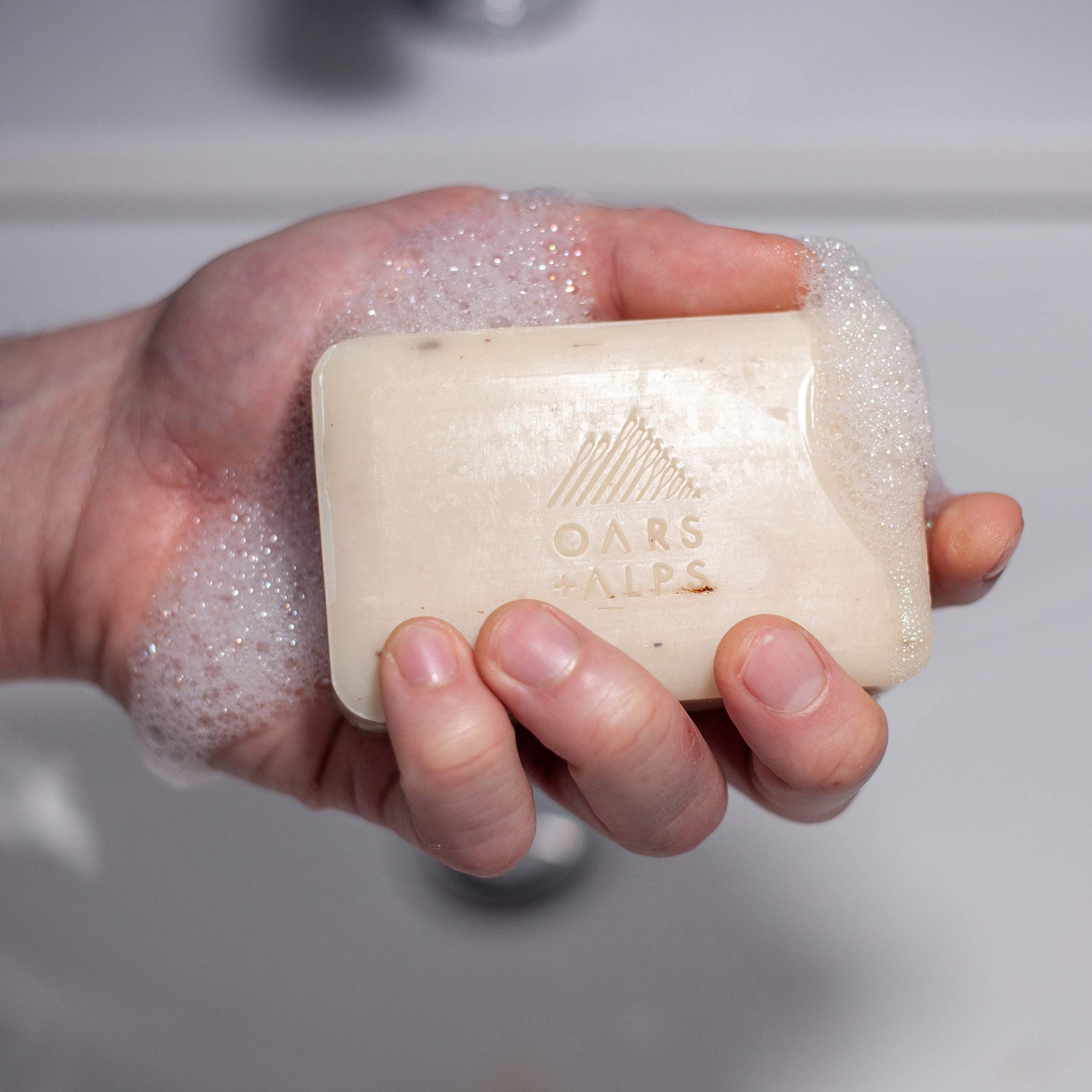 Oars + Alps Moisturizing Men's Bar Soap - 6 Pack (6 Oz Each) | Dermatologist Tested, Natural Ingredients, Travel Size | Perfect for Gym, Travel & Daily Skincare Routine