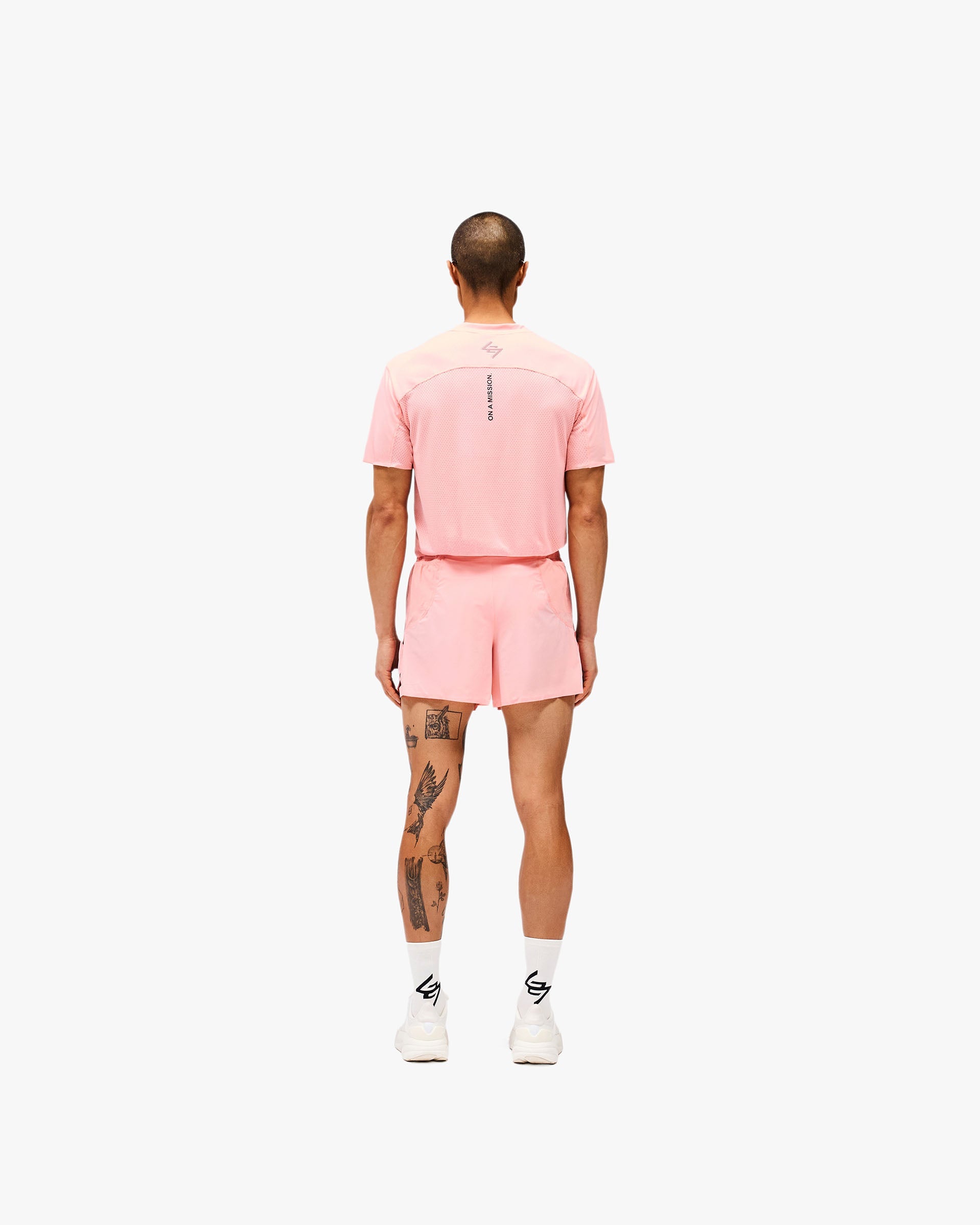 247 Los Angeles Women's Running Shorts - Soft Pink High Waist Athletic Shorts for Yoga, Gym & Workout | Comfortable & Breathable Activewear