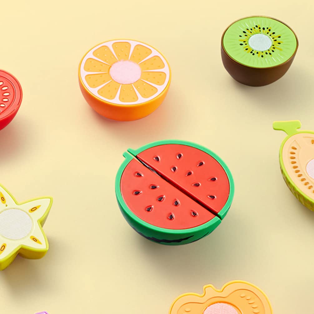 1 Set Play House Toy Cutting Fruit Vegetable Toy for Kids - Pretend Play Kitchen Set with Realistic Fruits & Vegetables - Perfect for Role Play, Learning & Fun at Home or Preschool
