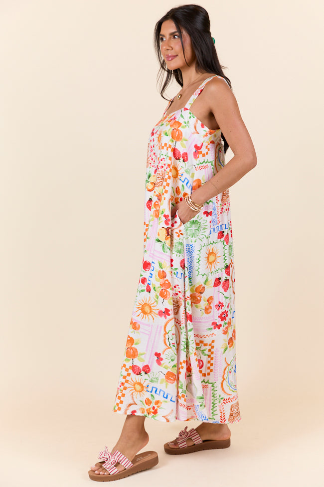 Sunkissed Zest Floral Print Summer Maxi Dress for Women - Beach Vacation, Garden Party & Casual Outfit