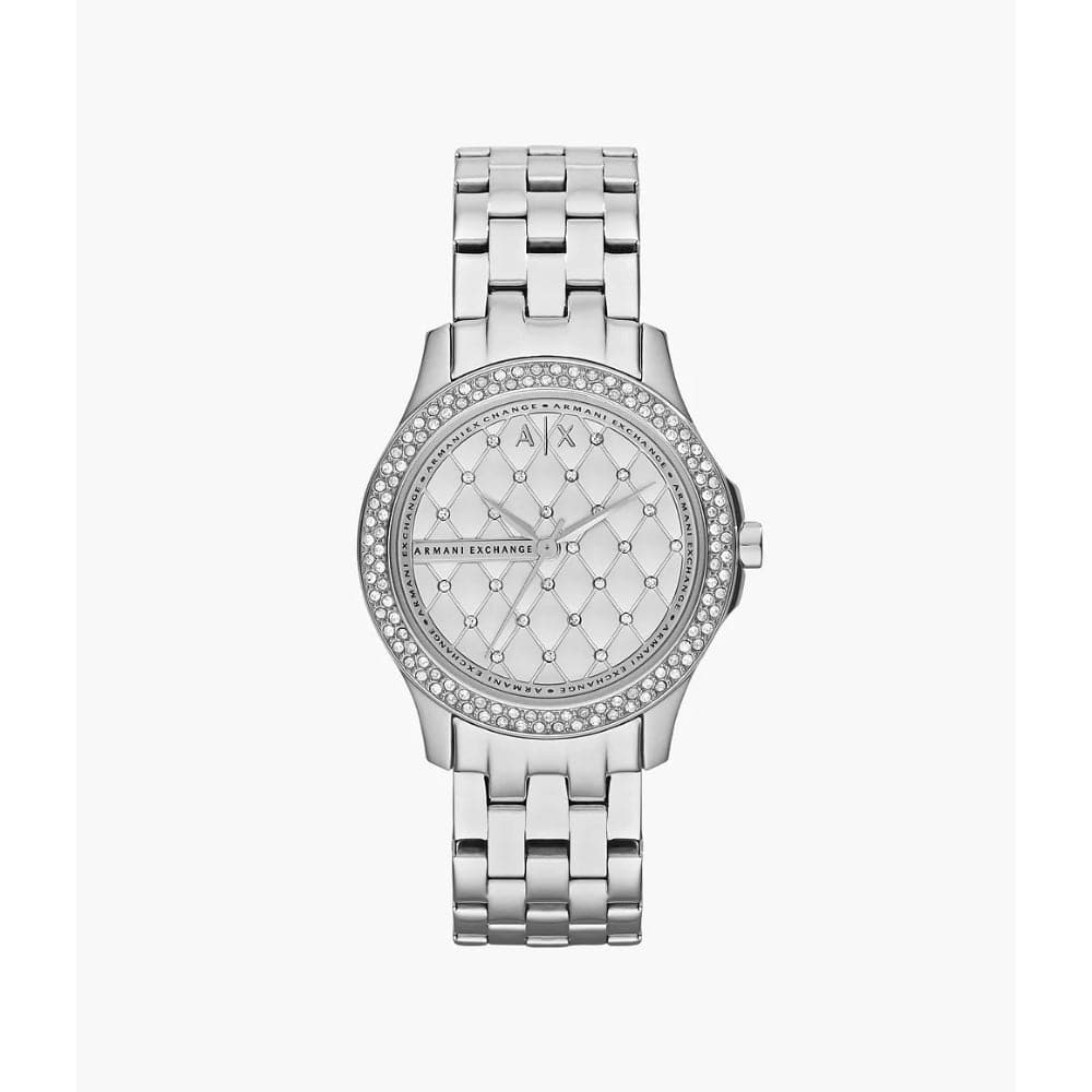 Armani Exchange AX5215 Women's Watch - Silver Stainless Steel Strap, Fashionable Analog Watch for Women | Perfect for Office, Party & Everyday Wear