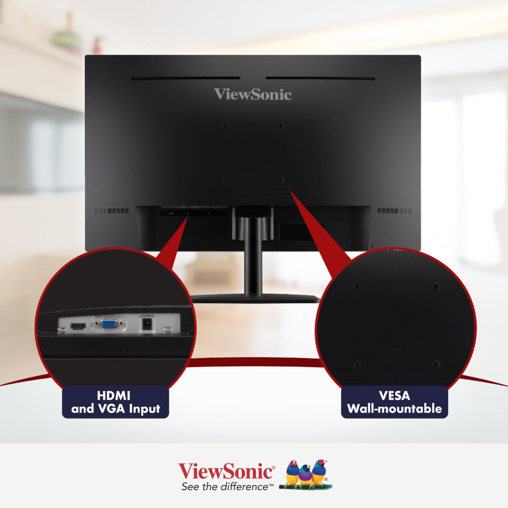 ViewSonic VA2732-H 27 Inch Full HD 1080p IPS Monitor with HDMI Port - Perfect for Home Office, Gaming & Multimedia Entertainment