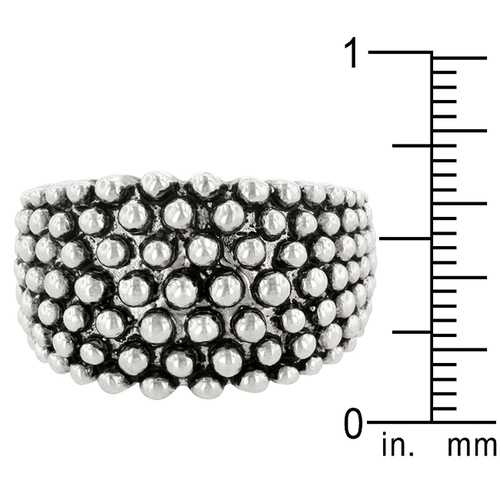 Gothic Punk Studded Metal Ring for Women & Men - Stainless Steel Spiked Band Jewelry - Perfect for Halloween, Concerts & Edgy Fashion Outfits