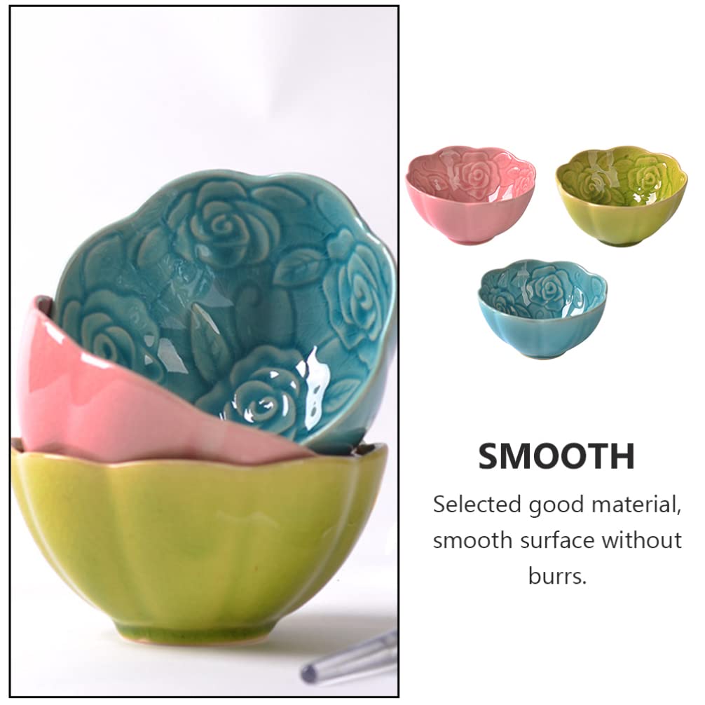 Premium Ceramic Mixing Bowls Set of 3 - Essential Oil & Facial Mask Mixing Bowls, Snack Serving Dishes for Spa, DIY Beauty & Home Kitchen Use - Durable Ceramic Bowls for Professional & Personal Care
