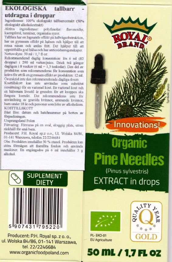 Organic Pine Needles & Pine Buds Extract Tincture - 50ml (1.7 FL OZ) - Natural Herbal Remedy for Respiratory Health & Immune Support - Perfect for Aromatherapy, DIY Skincare & Holistic Wellness